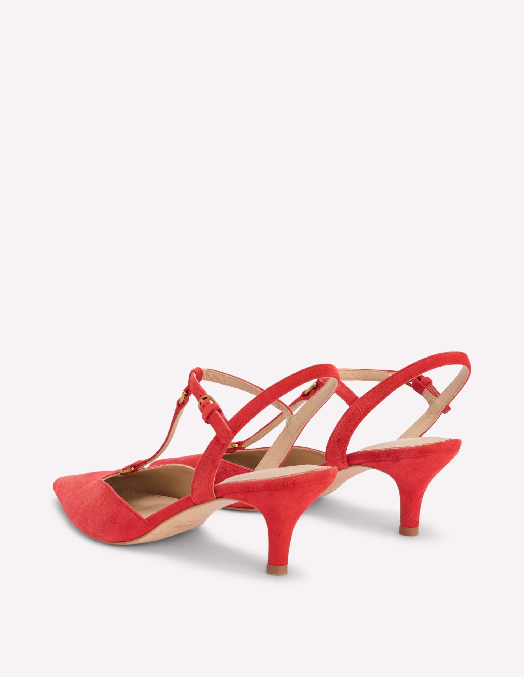 T-Bar Point Heels-Post Box Red - Image 5