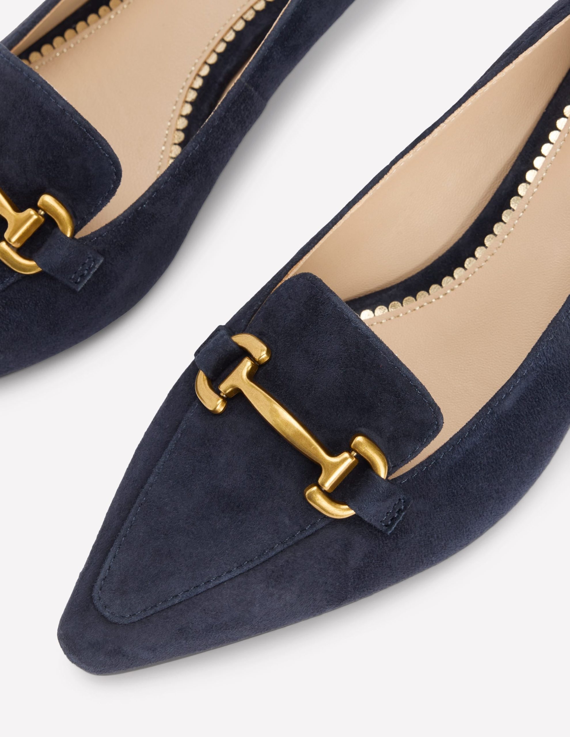 Iris Heel Snaffle Point Loafer-Navy - Image 4