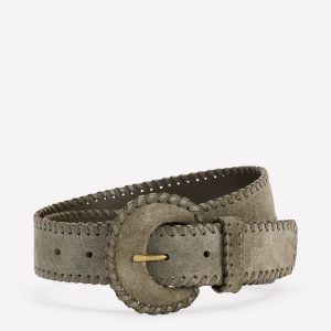 Covered Whipstitch Belt-Deep Olive