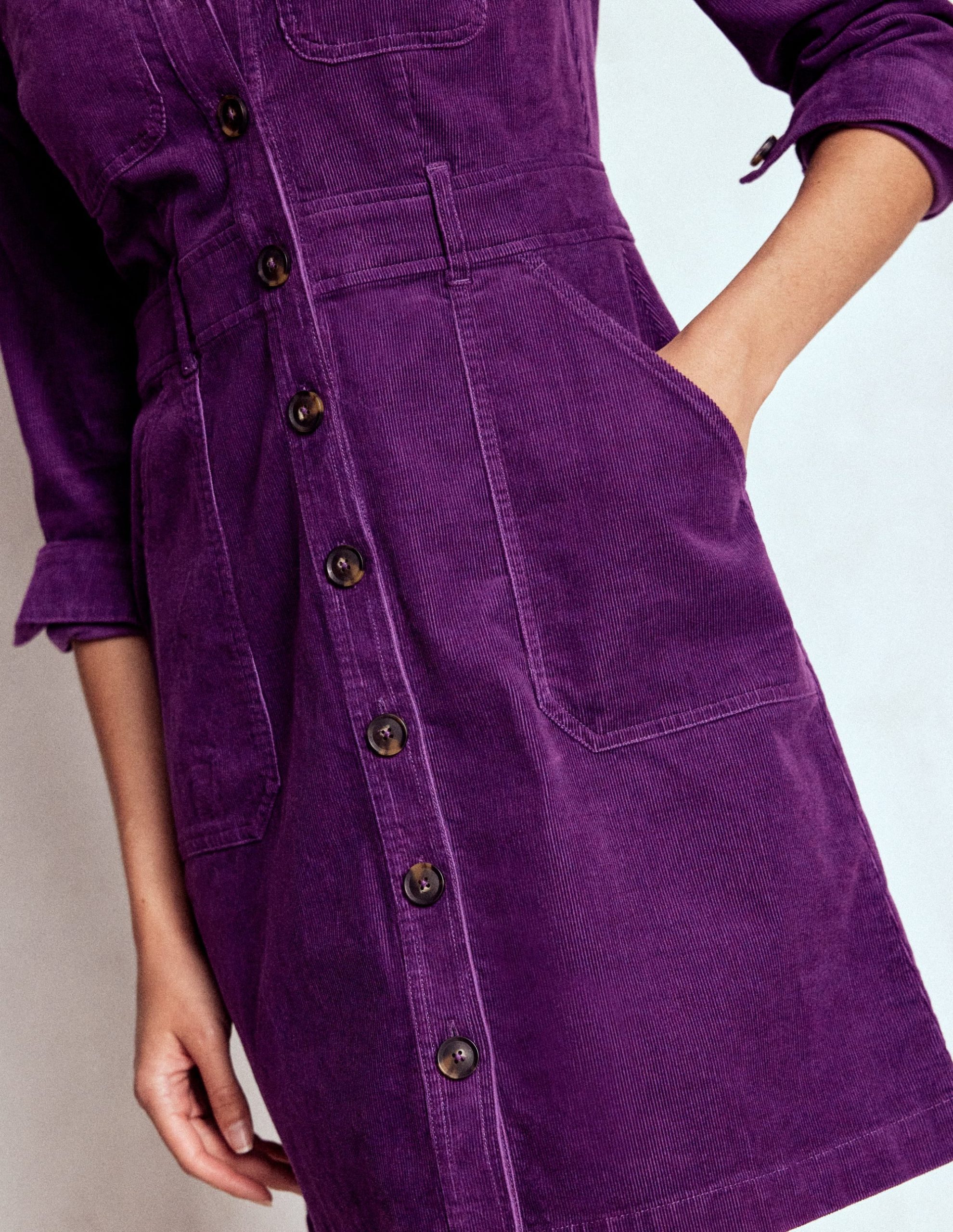 Amanda Cord Short Dress-Viola Purple - Image 2