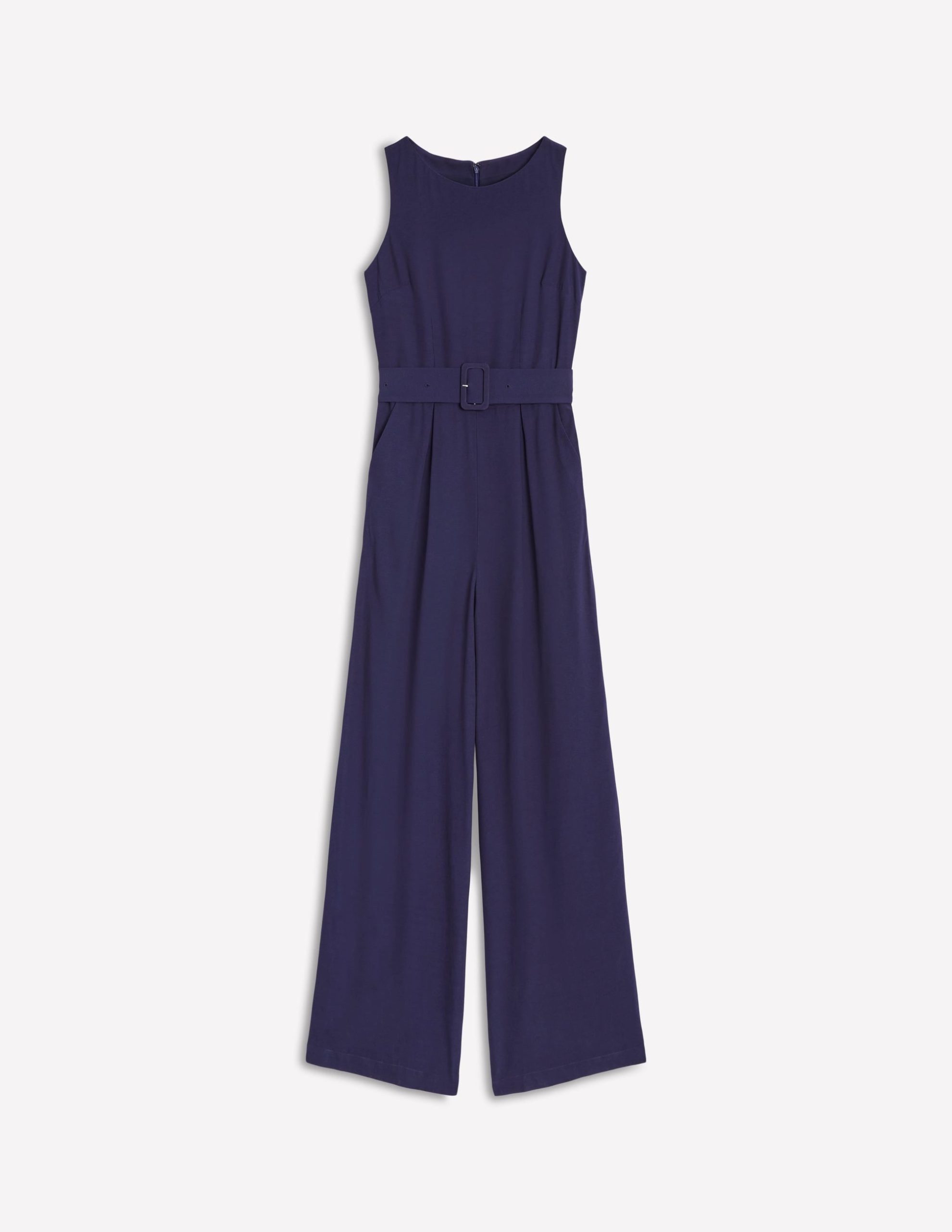 Gwen Slash Neck Jumpsuit-Navy - Image 7
