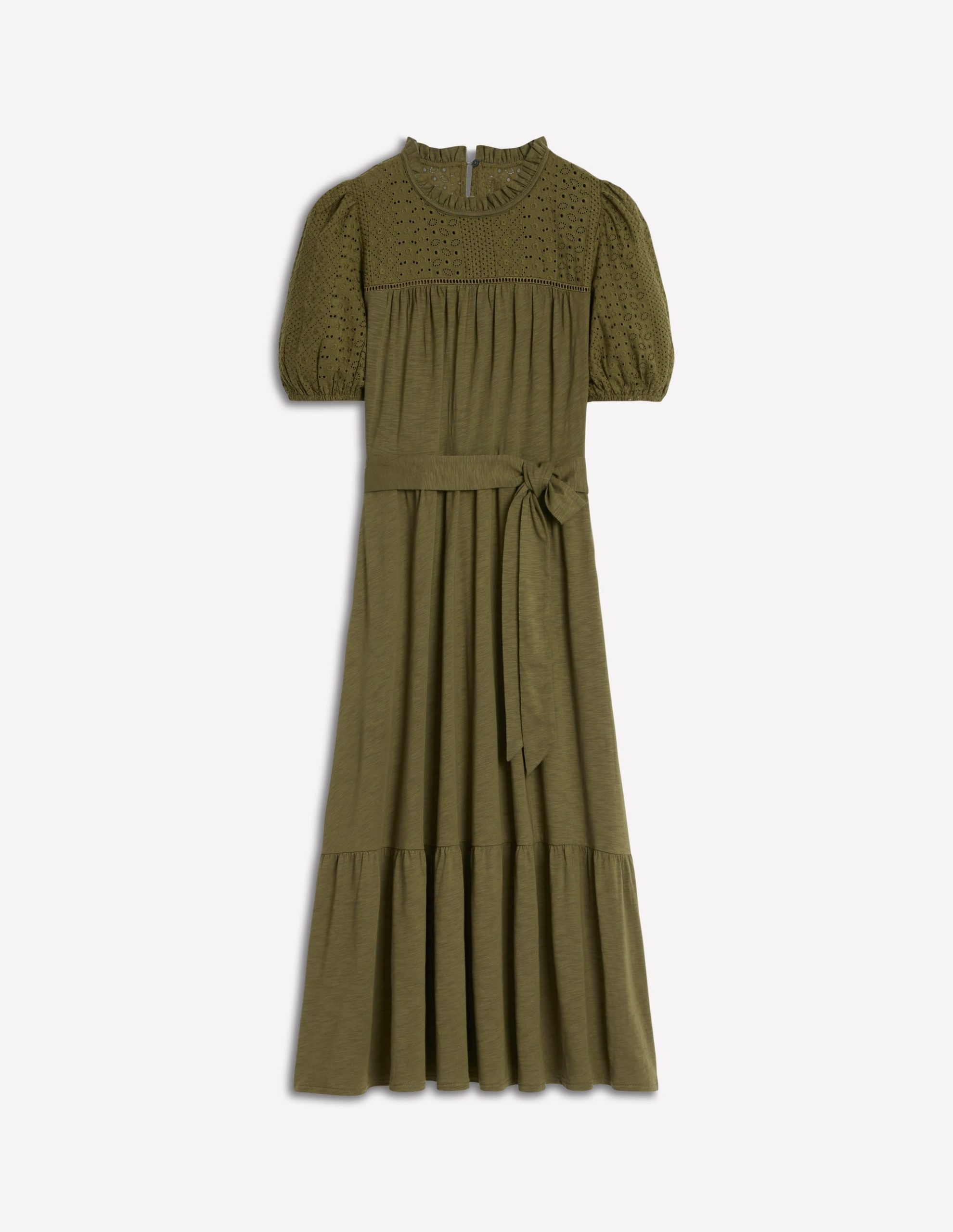 Lorelei Broderie Jersey Dress-Woodland Green - Image 8