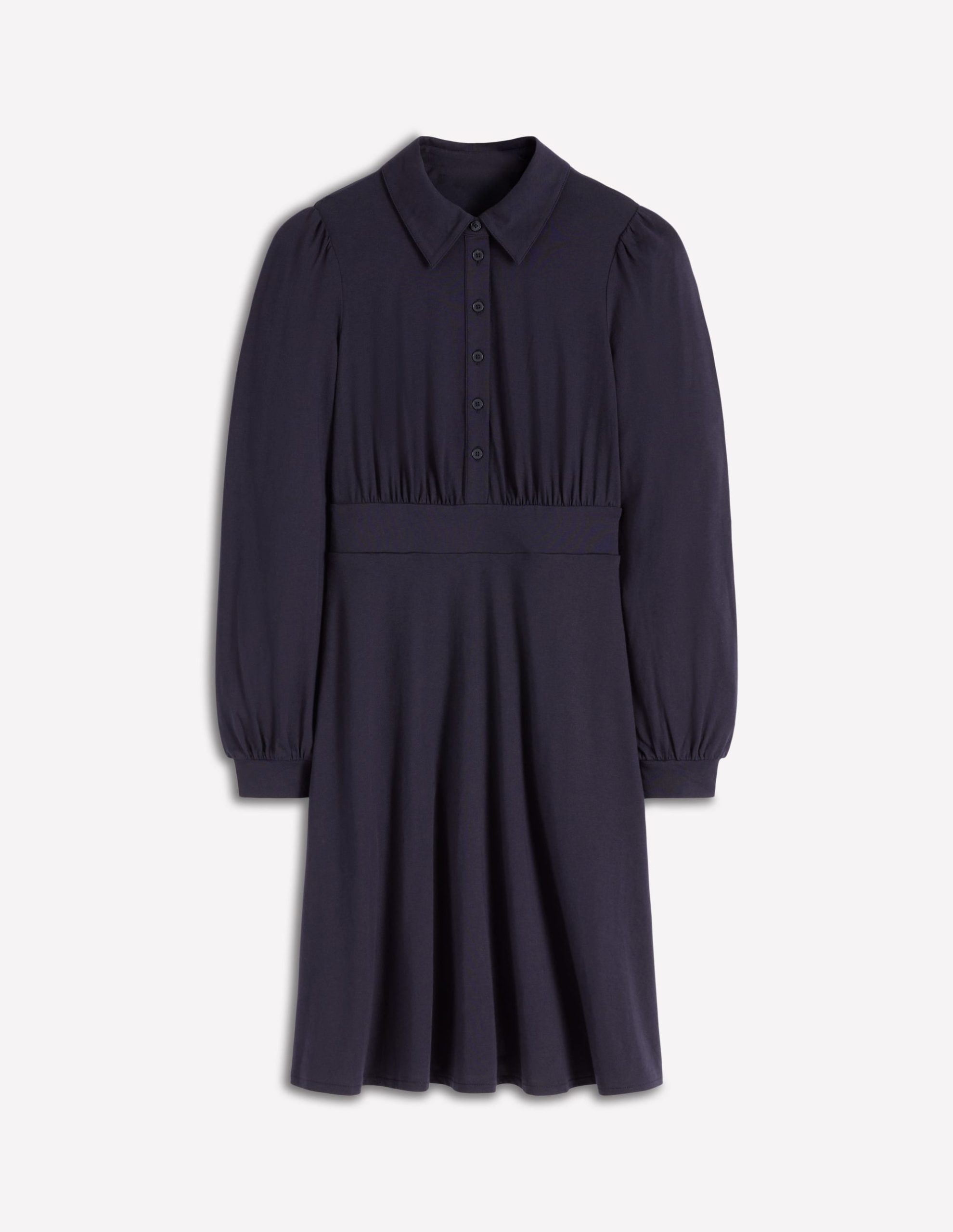 Orla Short Jersey Shirt Dress-Navy - Image 5