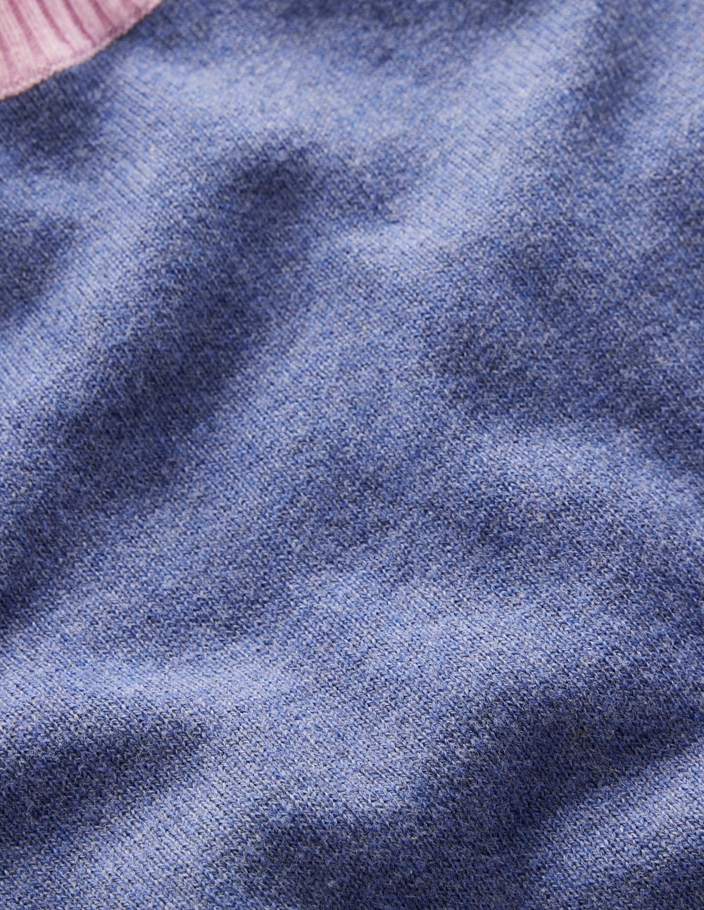 Meg Saddle Sleeve Sweater-Blue. Pink Colour Block - Image 6