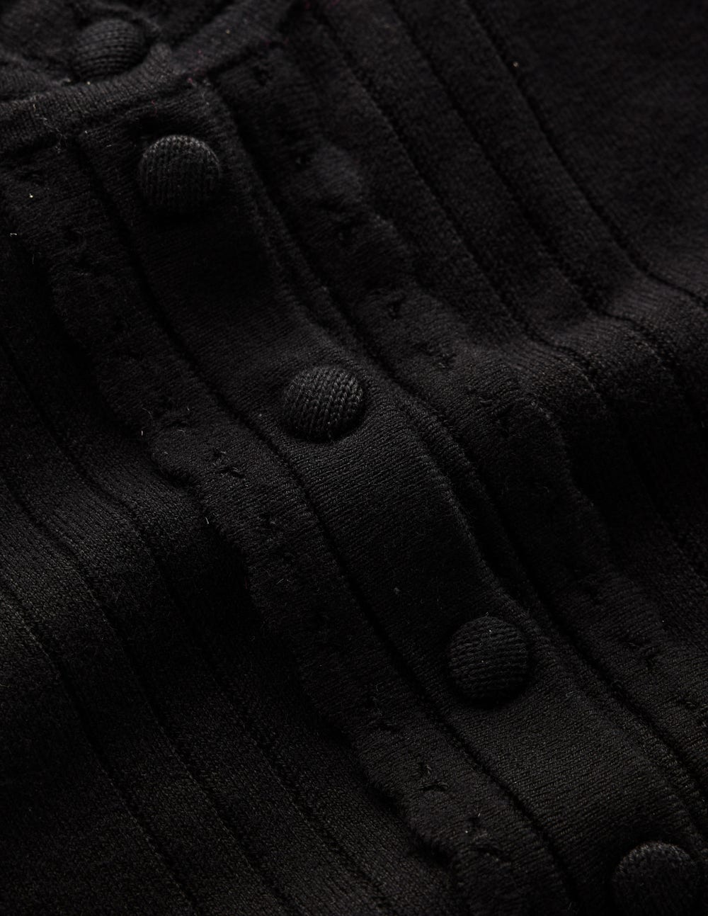 Angela Cotton Scallop Sweater-Black - Image 7