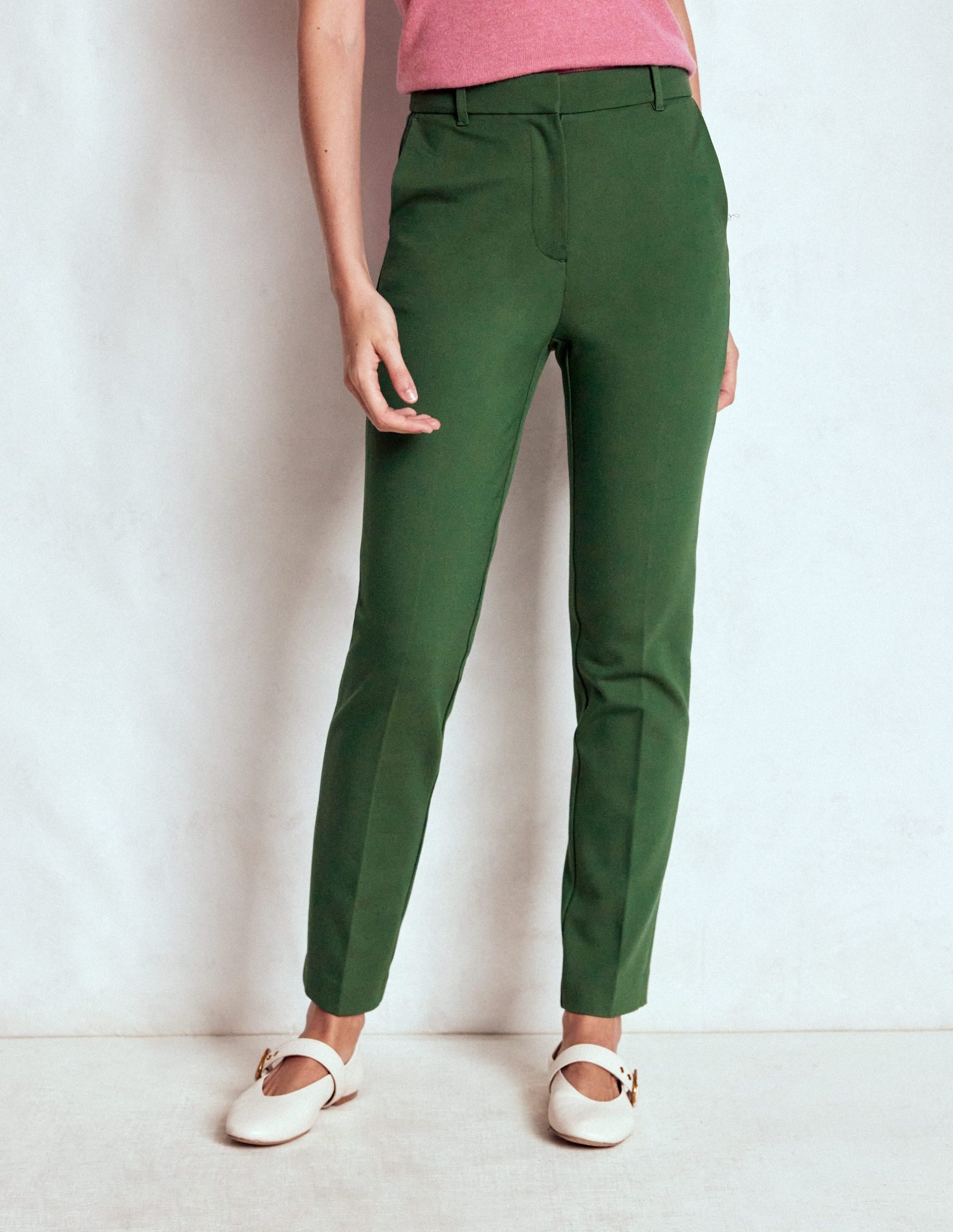Highgate Ponte Pants-Hunter Green - Image 4