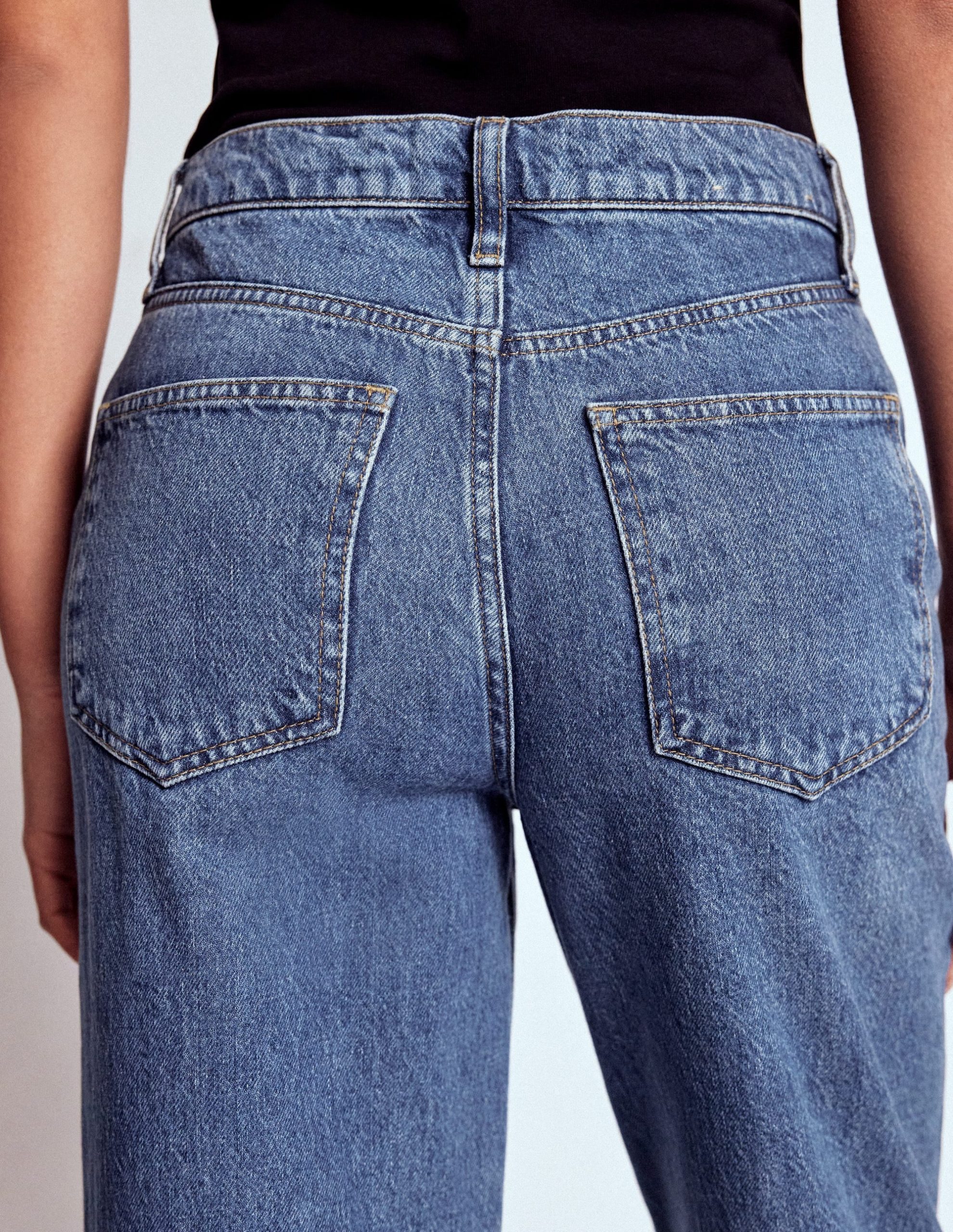Mid Rise Straight Jeans-Mid Vintage - Image 8