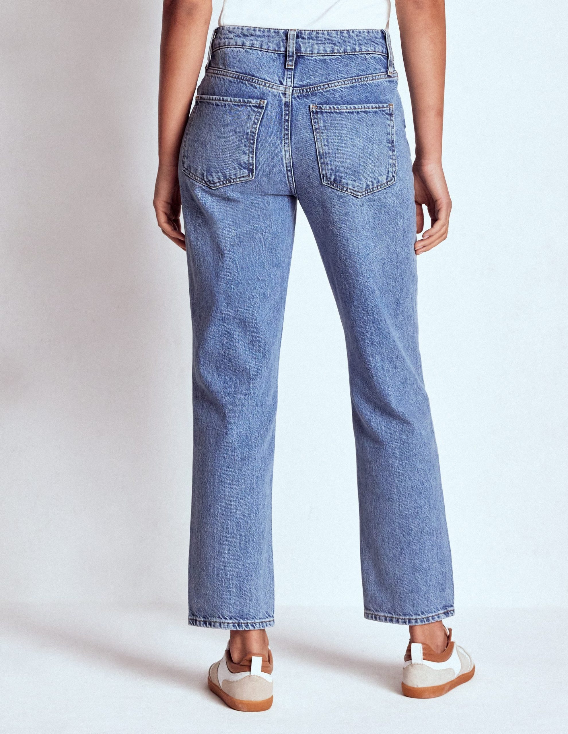 High Rise Rigid Straight Jeans-Light Vintage - Image 7