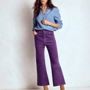 5-Pocket Cord Kick Jeans-Mystic Purple