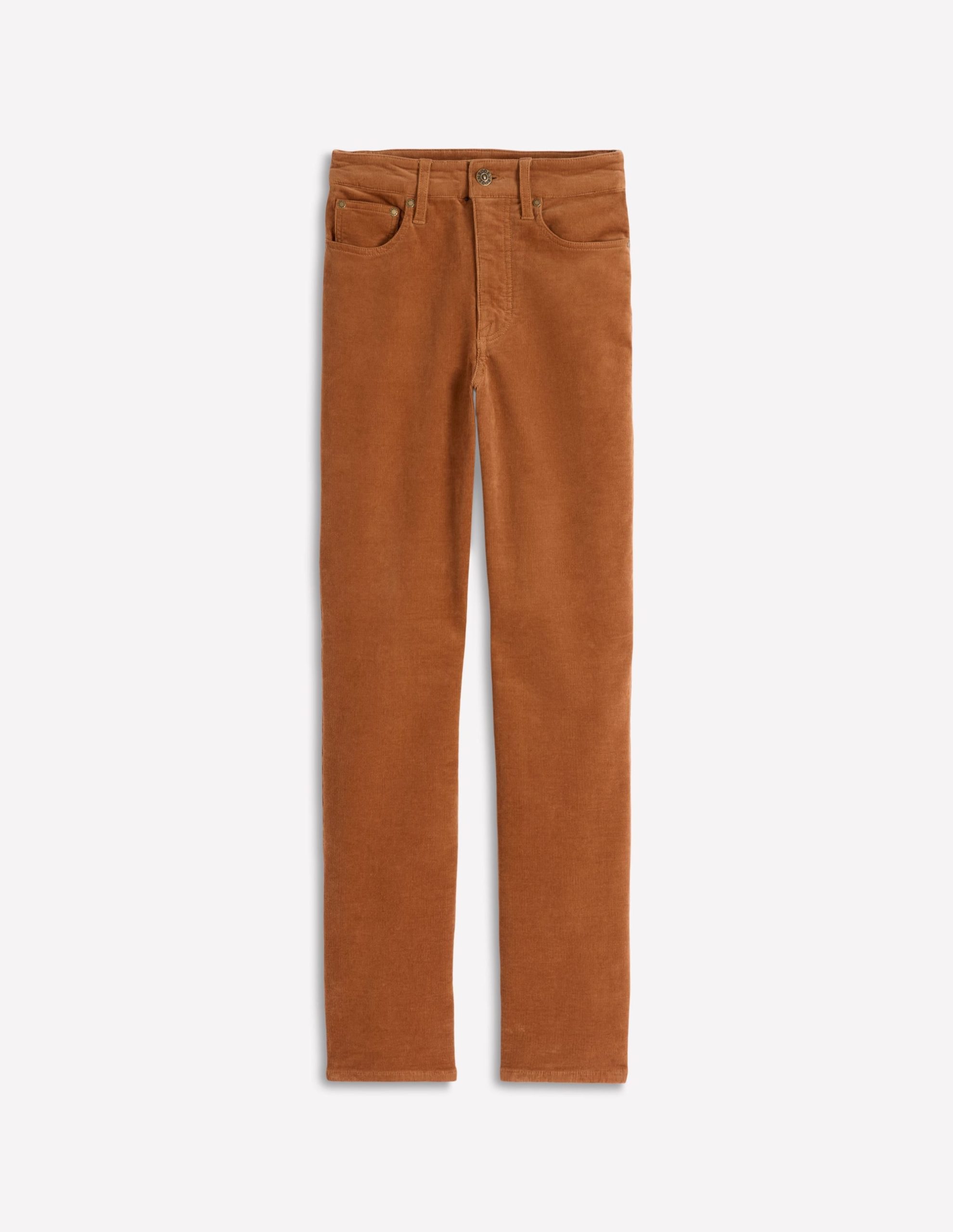 High-Waisted Cord Slim Jeans-Ginger - Image 6