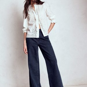 High Rise Clean Wide Jeans-Dark Vintage