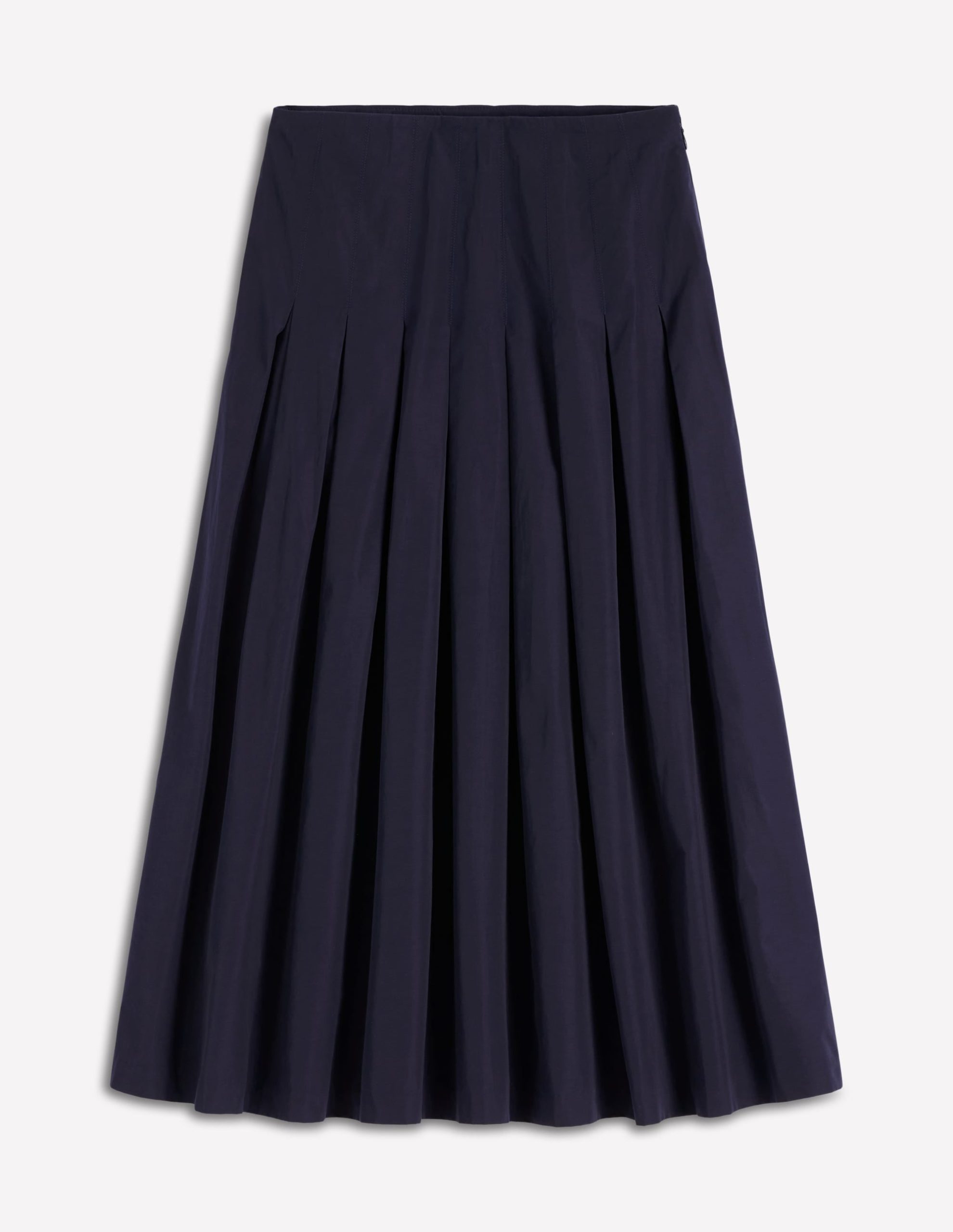 Valentina Taffeta Midi Skirt-Navy - Image 2