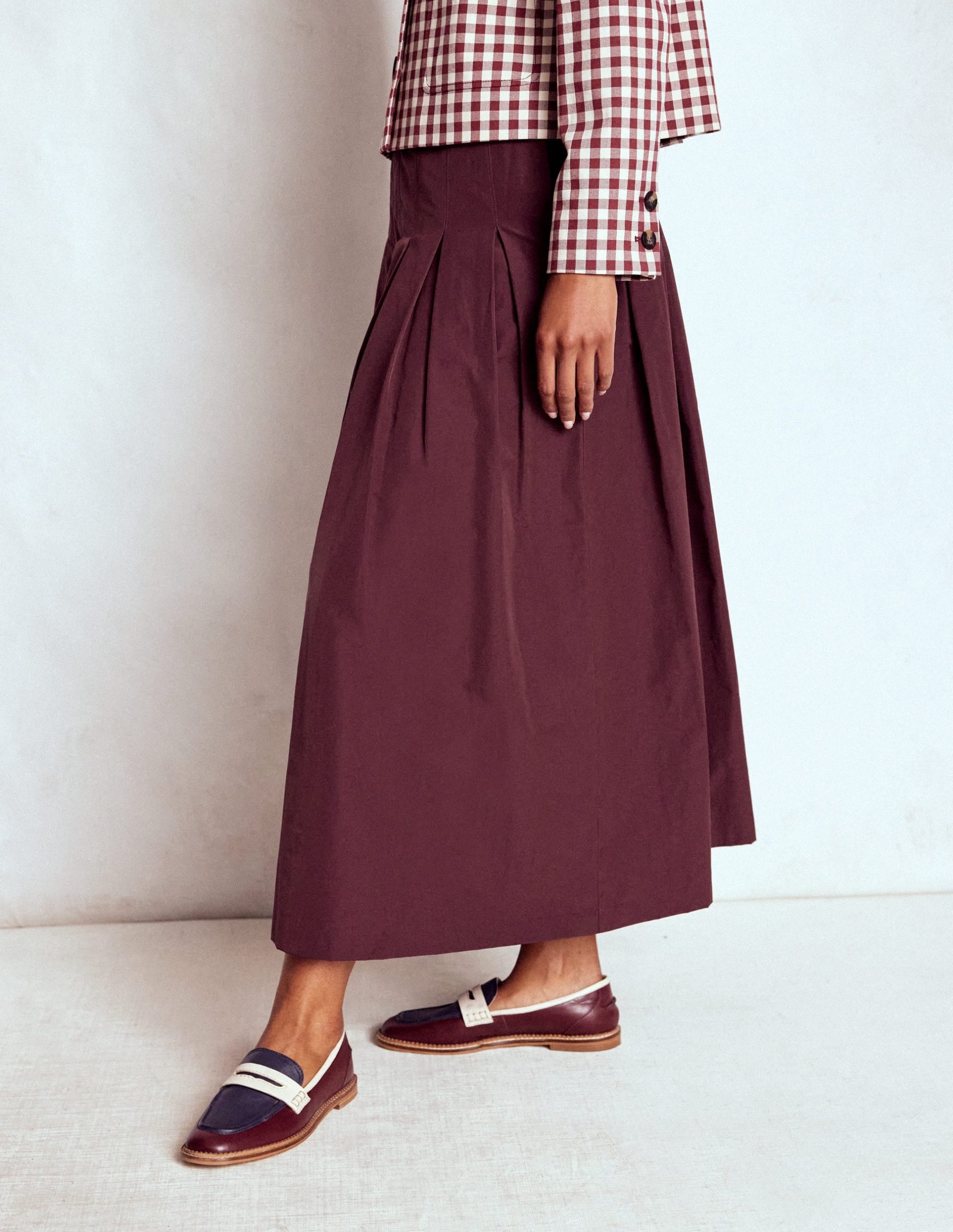 Valentina Taffeta Midi Skirt-Deep Wisteria - Image 4