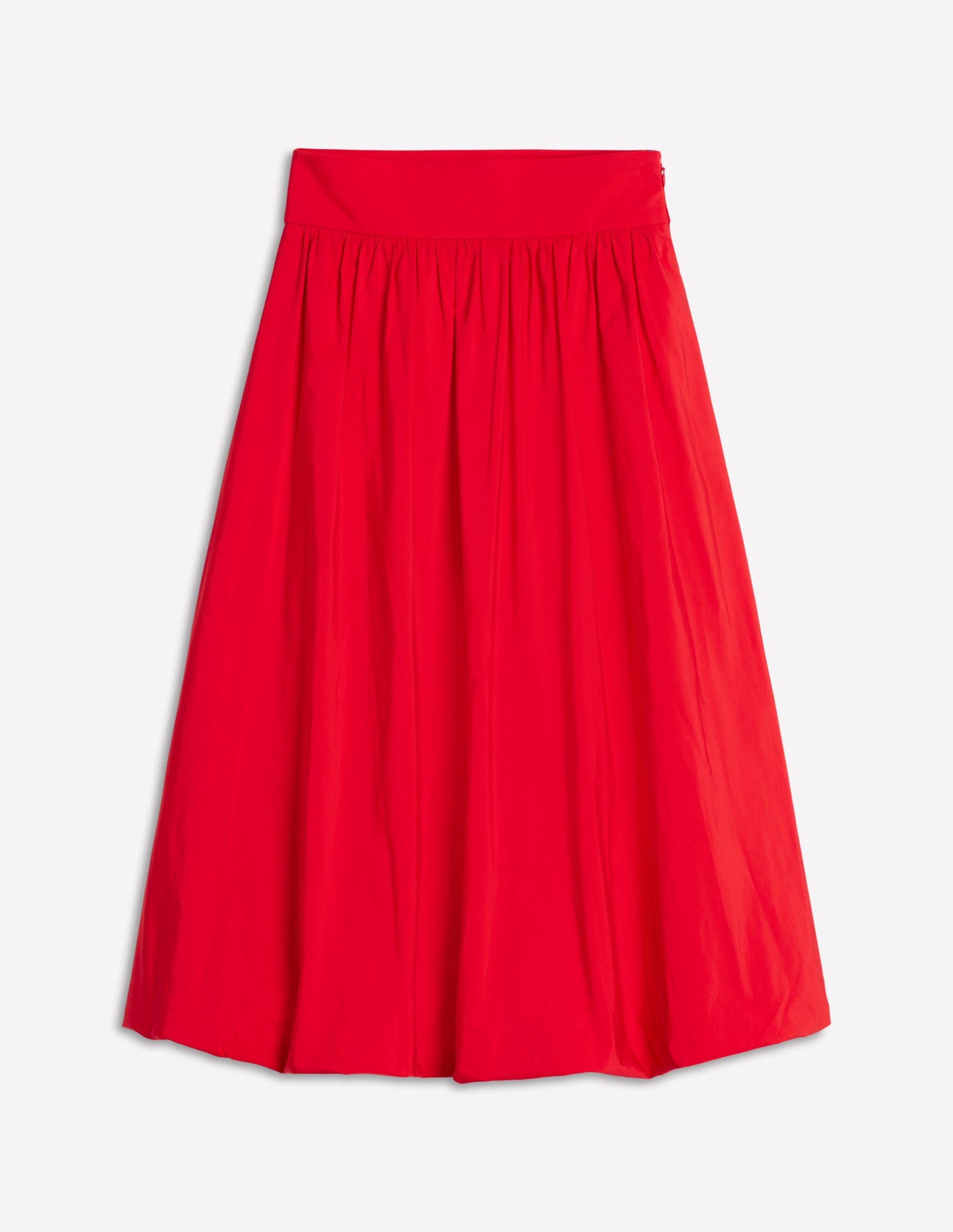 Bubble Hem Midi Skirt-Poppy Red - Image 6