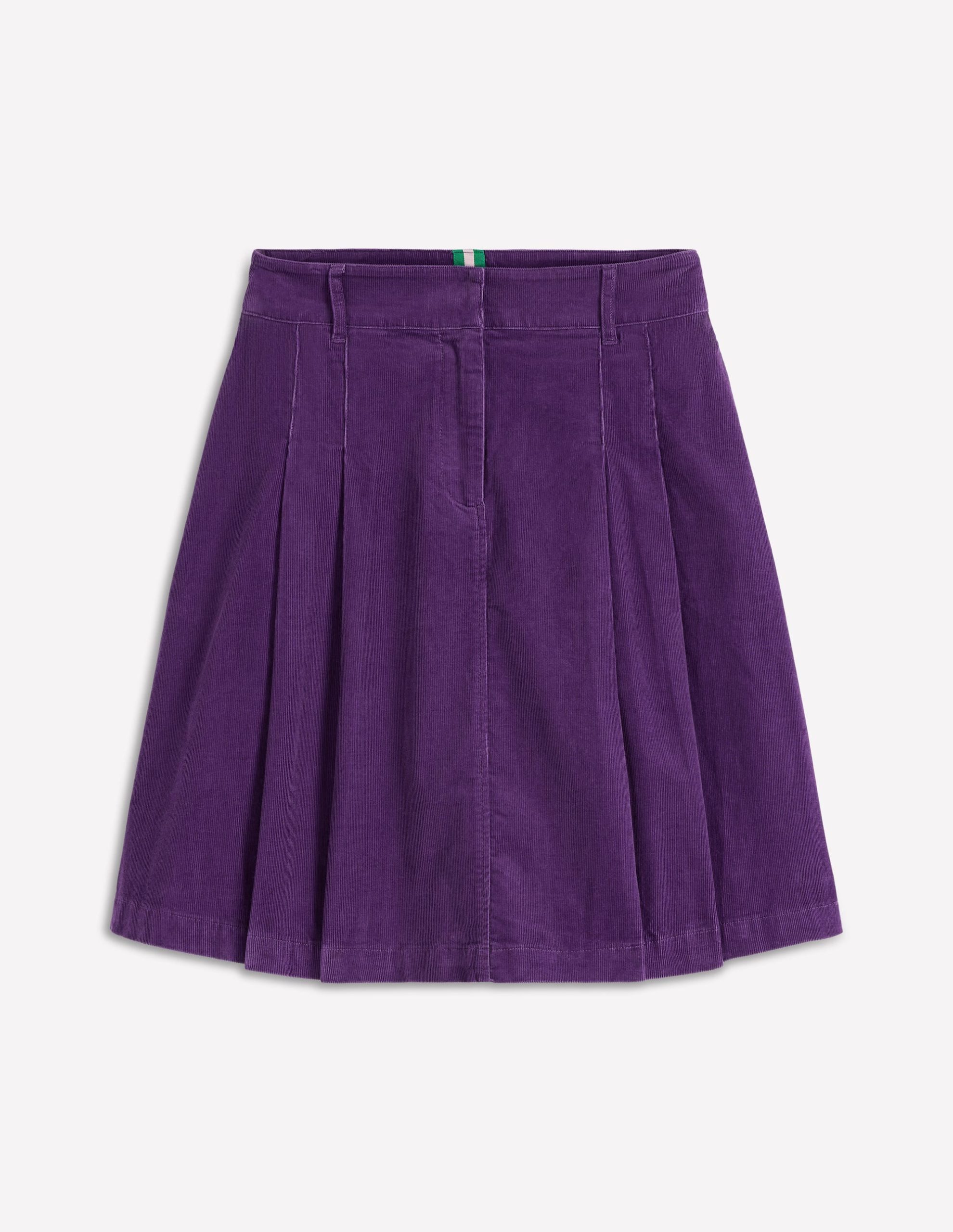 Pleated Cord Skirt-Mystic Purple - Image 5