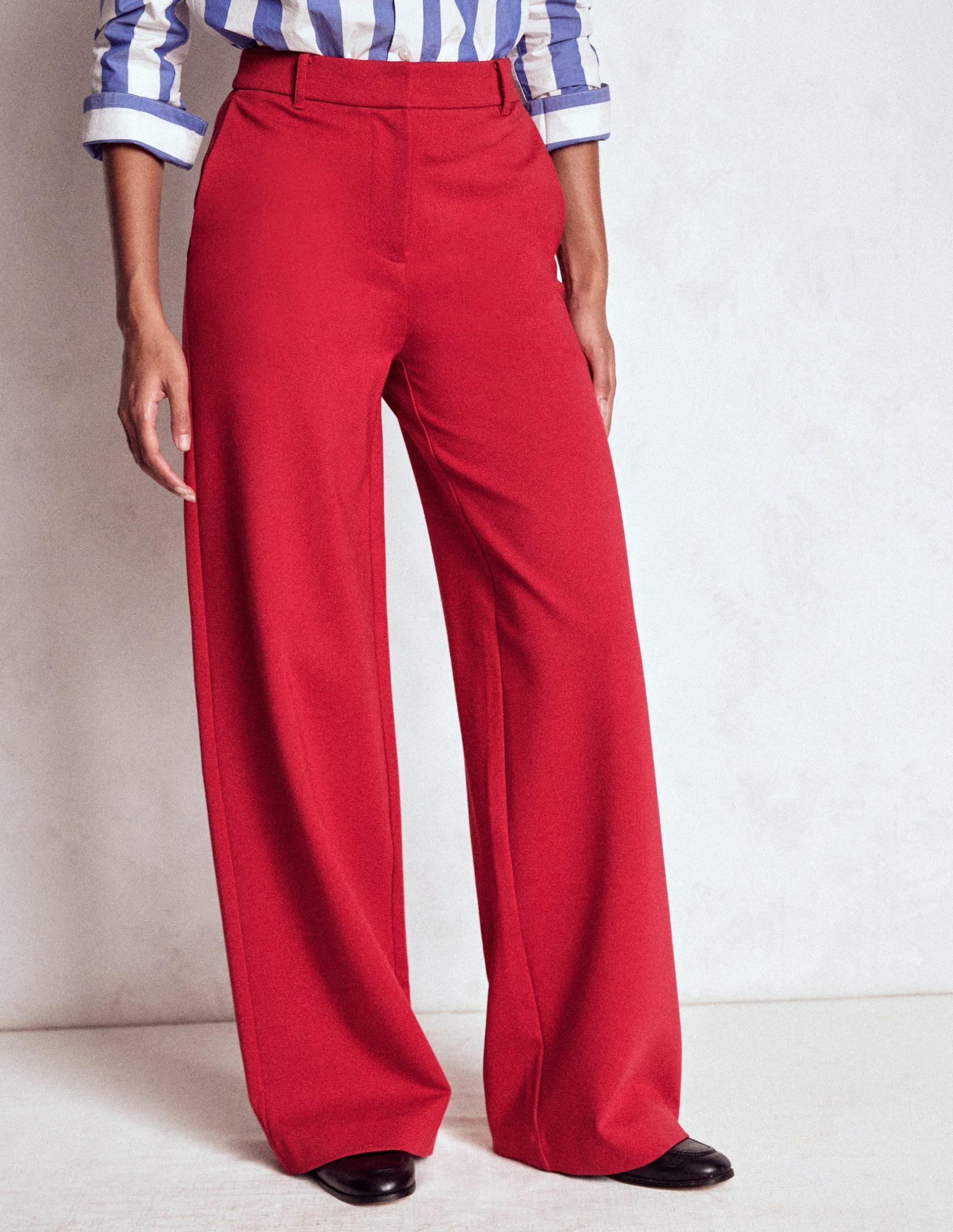Belgravia Ponte Pants-Carmine Red - Image 4