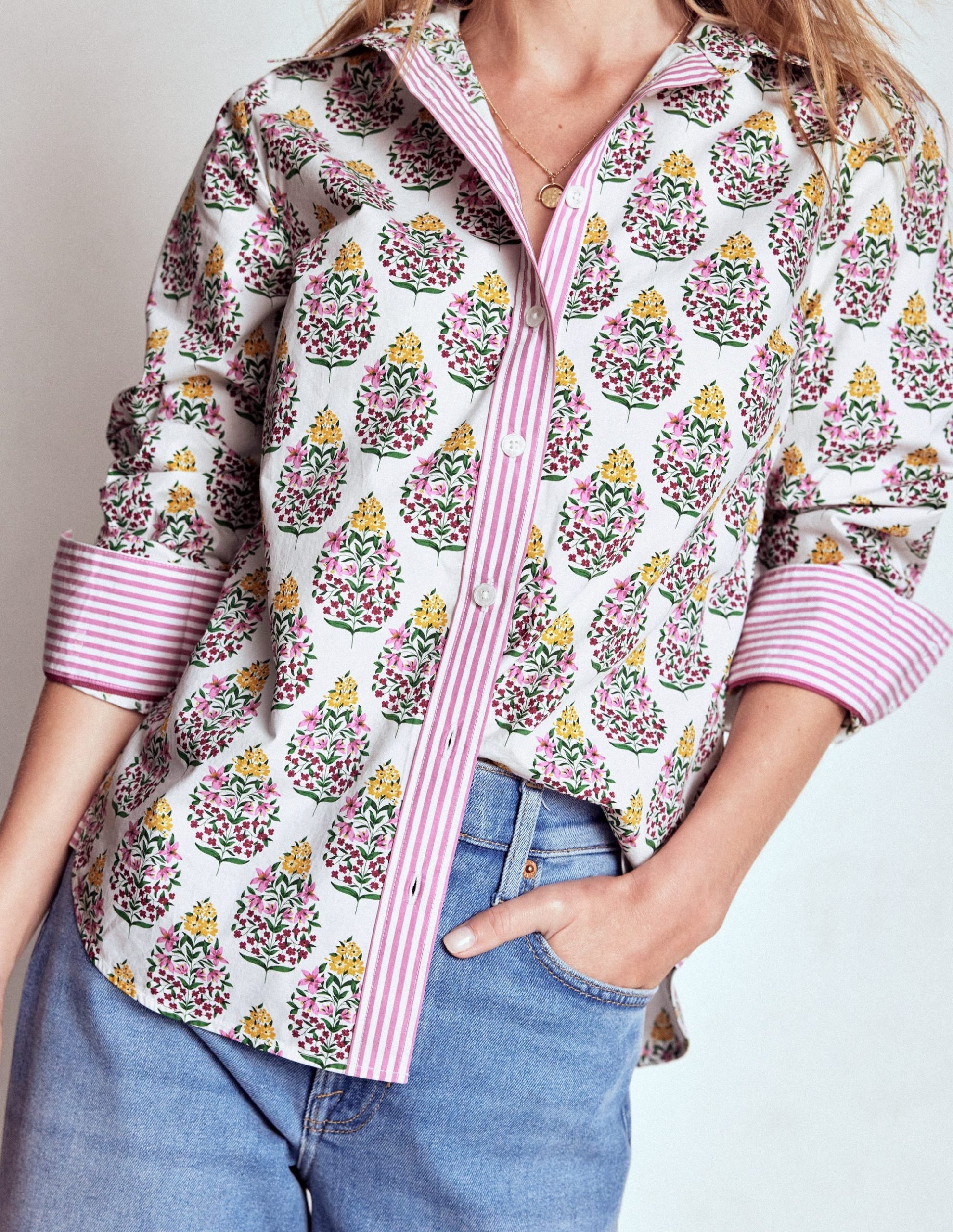 Sienna Cotton Shirt-Multi. Wildflower Bouquet - Image 3