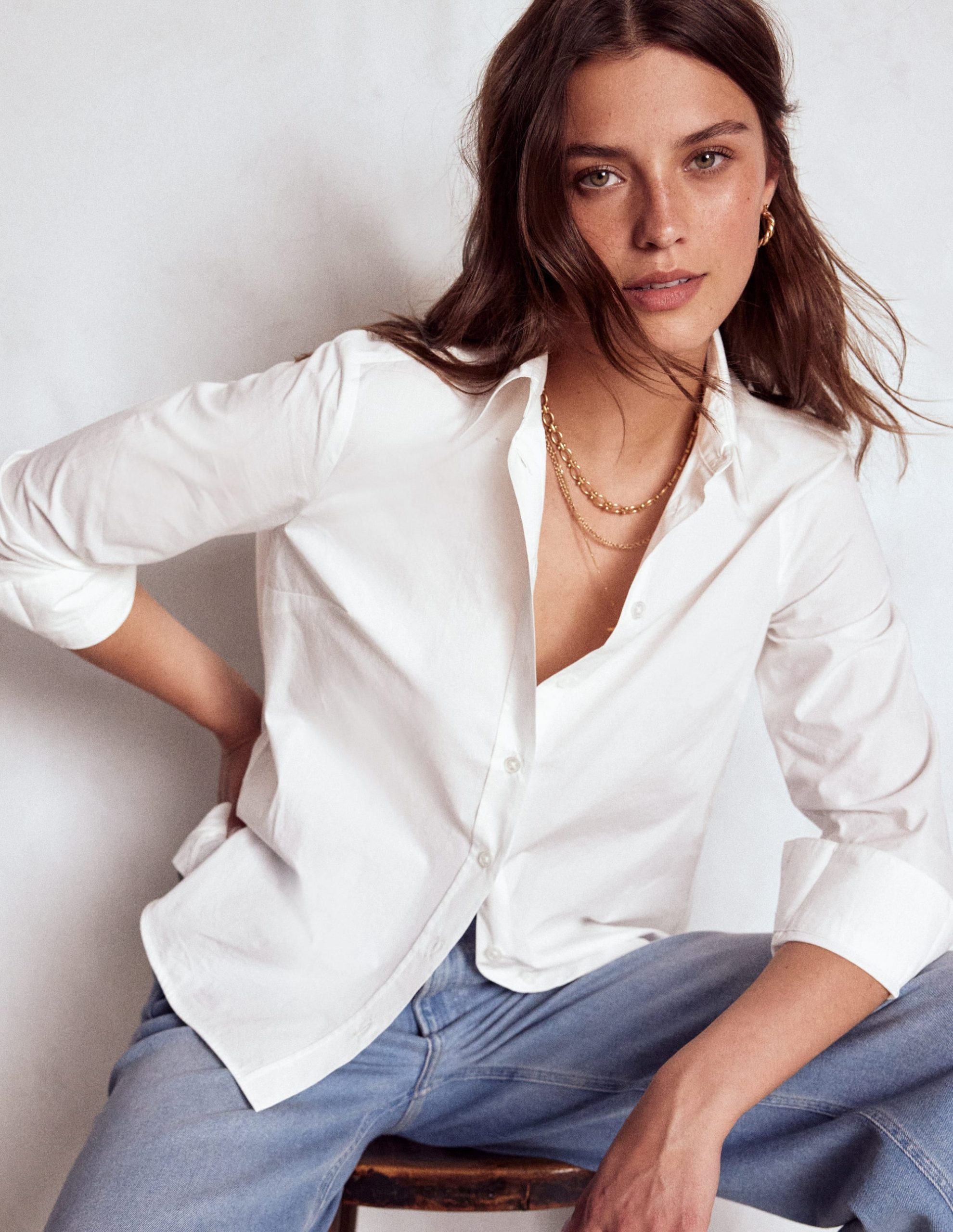 Sienna Cotton Shirt-White