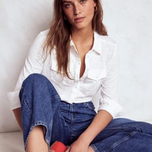 Amy Jersey Shirt-White