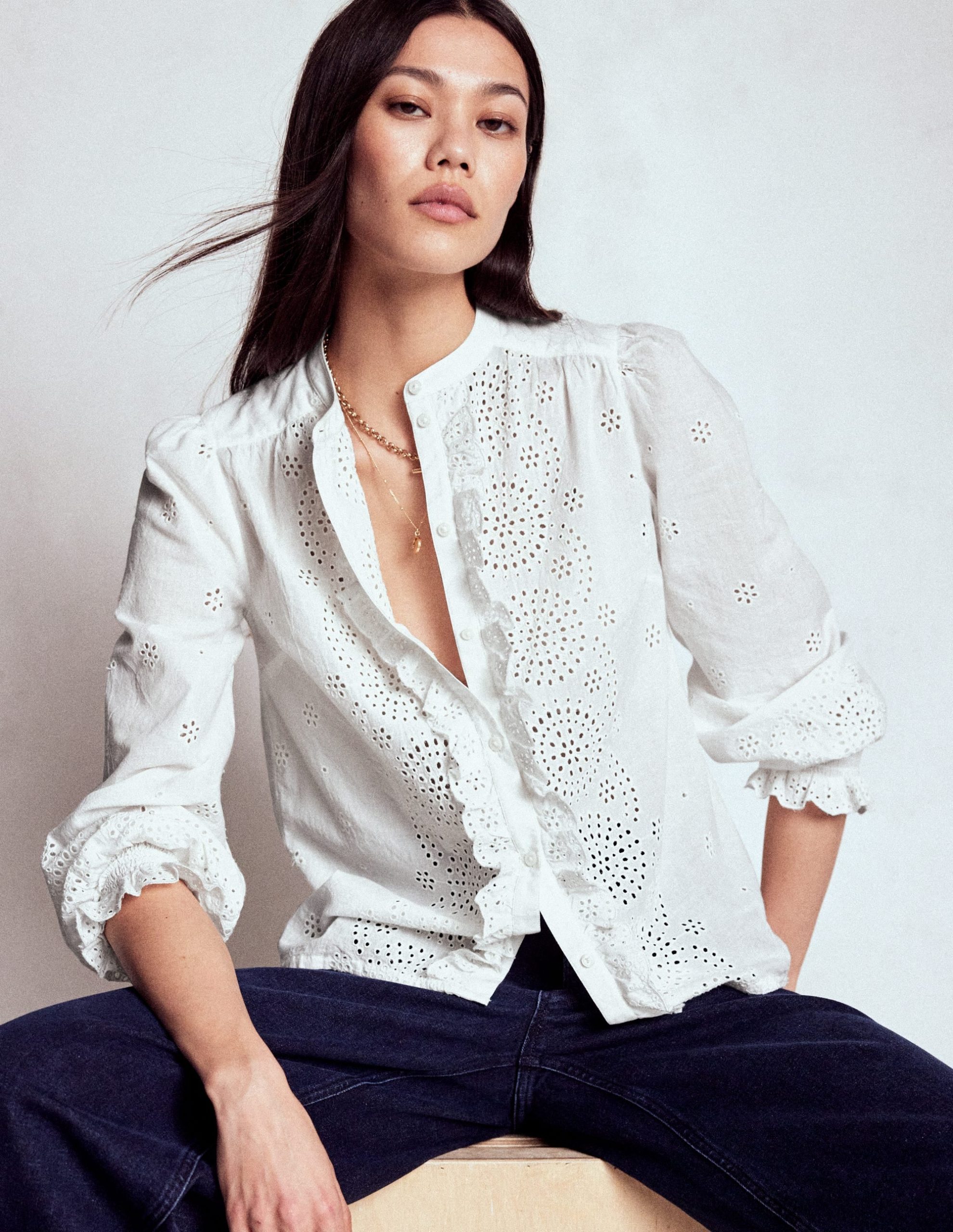 Alice Broderie Top-White - Image 4