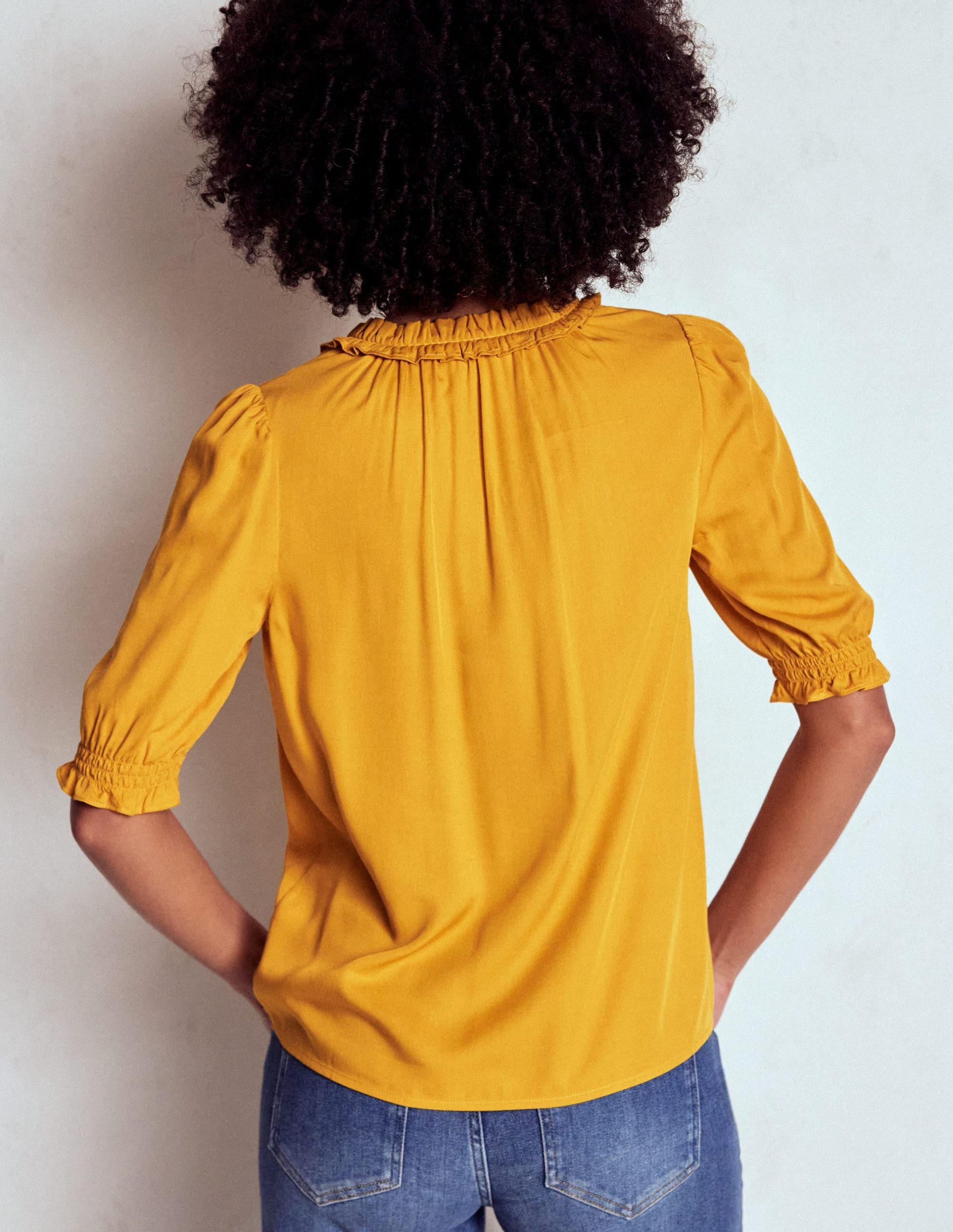 Ria Short Sleeve Top-Golden Rye - Image 3