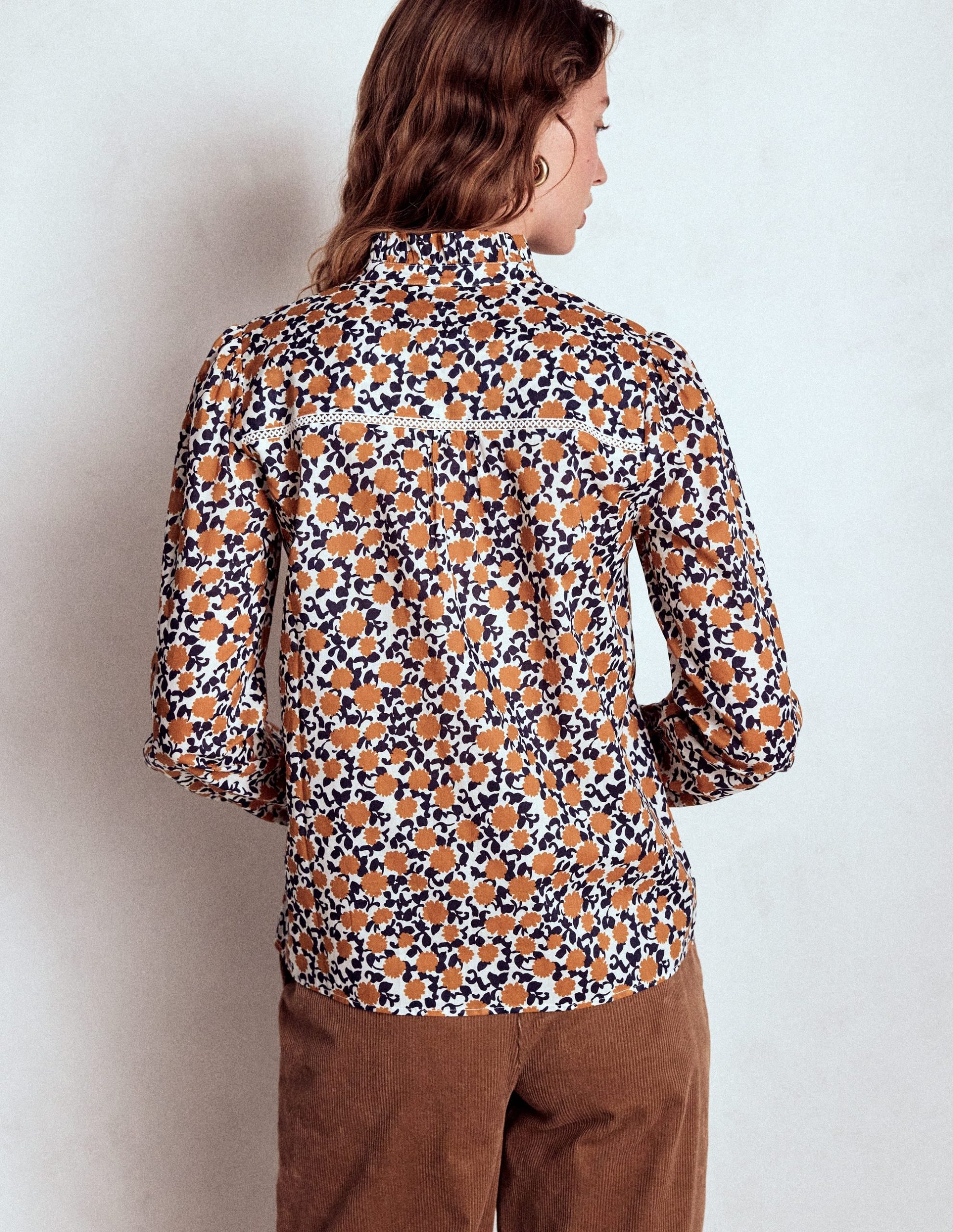 Helena Cotton Top-Cognac. Floweret Vine - Image 3