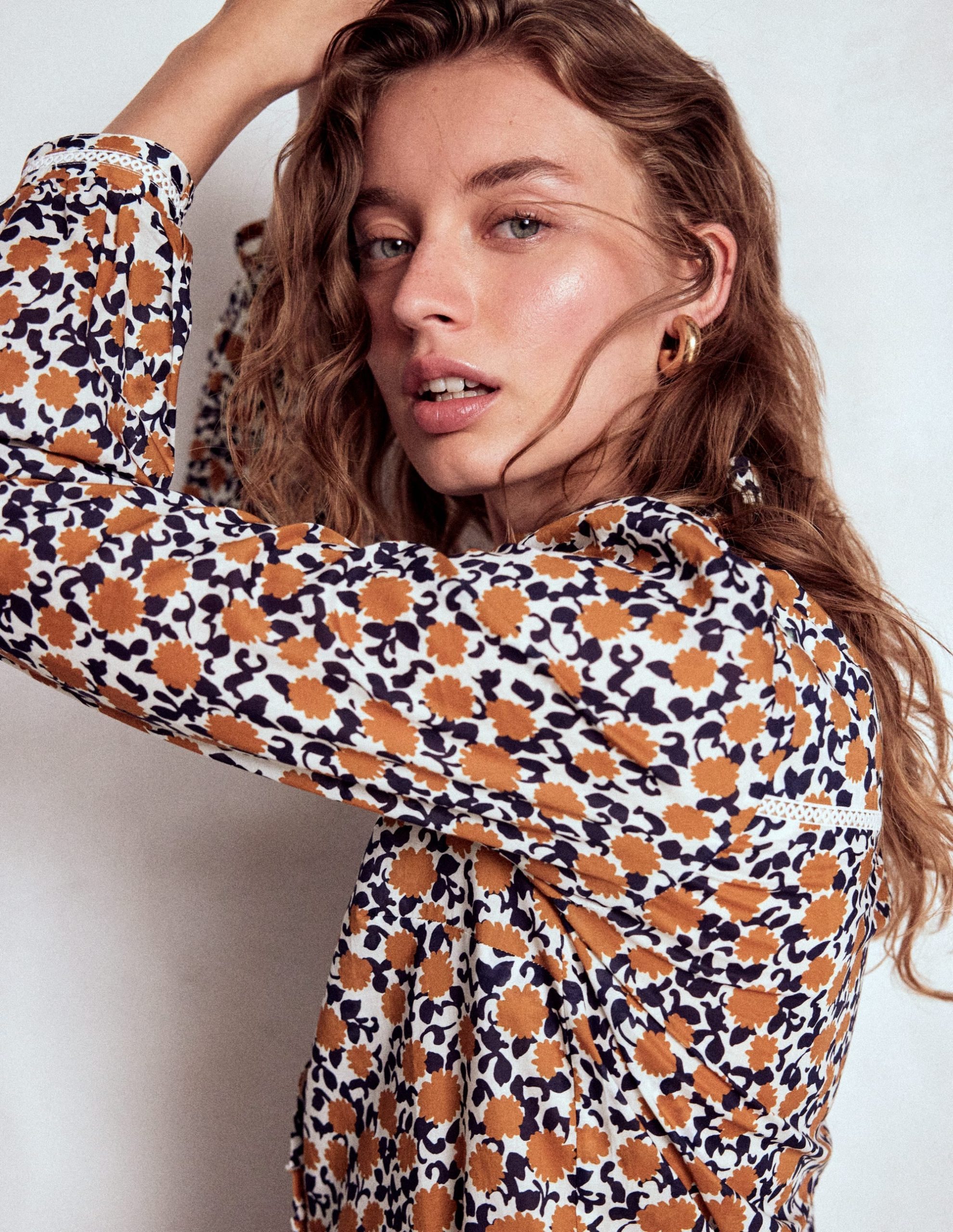 Helena Cotton Top-Cognac. Floweret Vine - Image 4