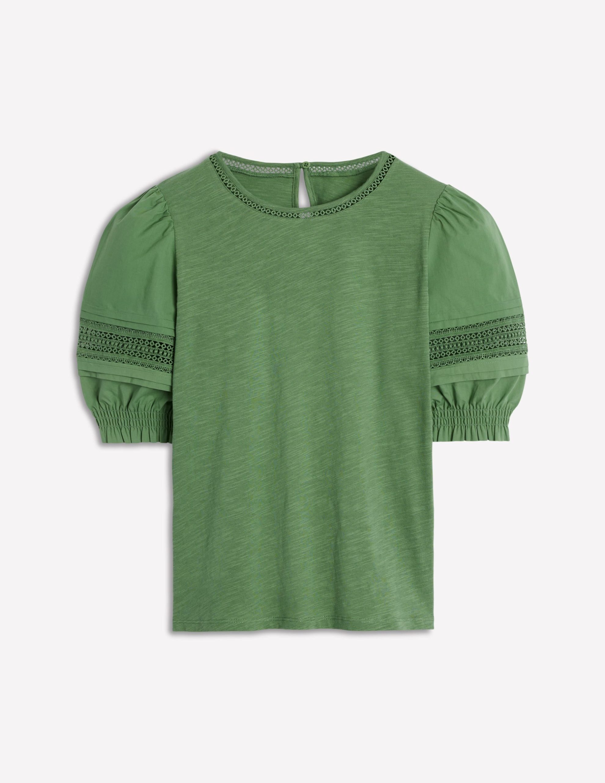 Lottie Puff Sleeve Top-Newt Green - Image 5