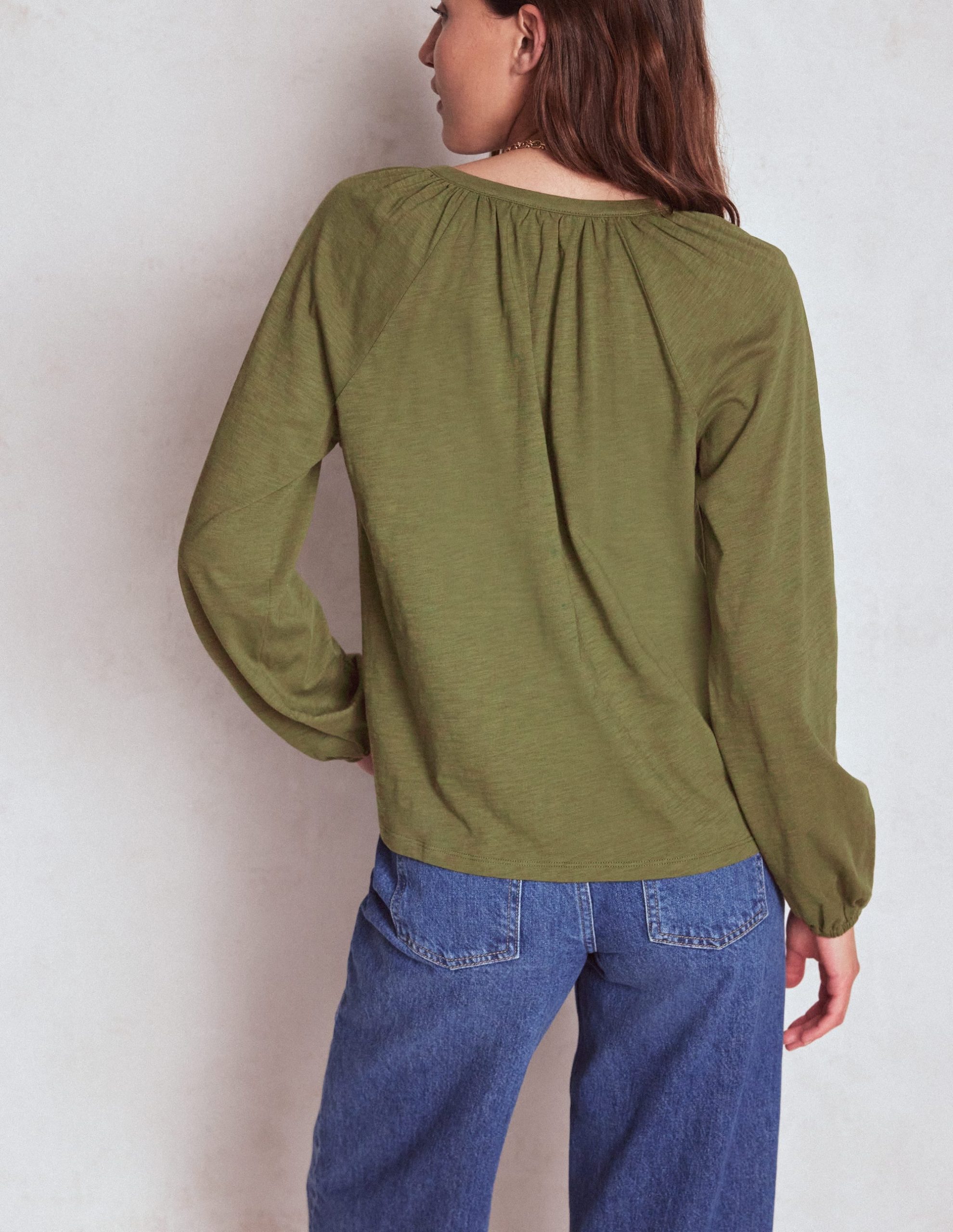 Alma Embroidered Shirt-Woodland Green - Image 4