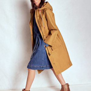 Longline Rain Mac-Hazelnut Brown