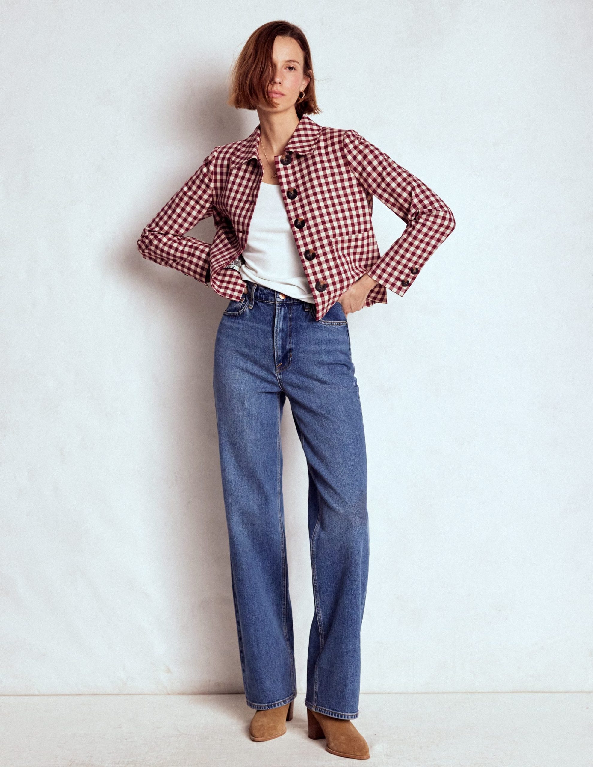 Knightsbridge Gingham Jacket-Chestnut Gingham - Image 7