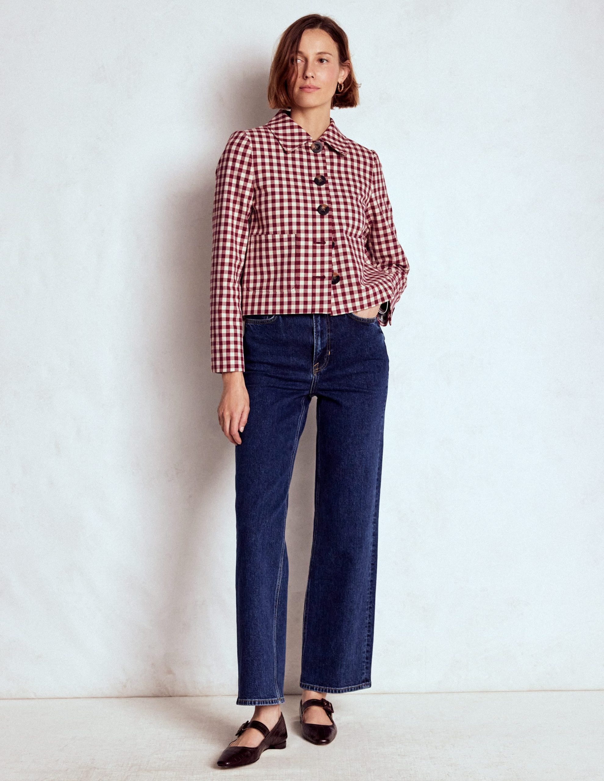 Knightsbridge Gingham Jacket-Chestnut Gingham - Image 8