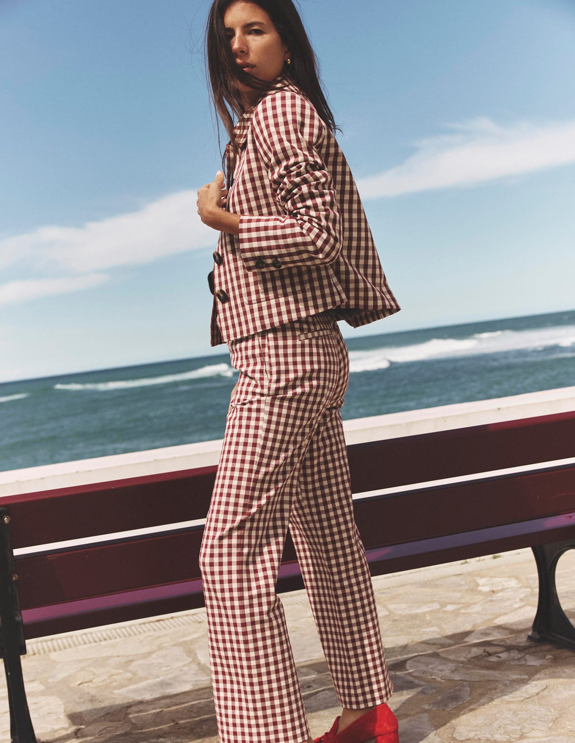 Knightsbridge Gingham Jacket-Chestnut Gingham - Image 9