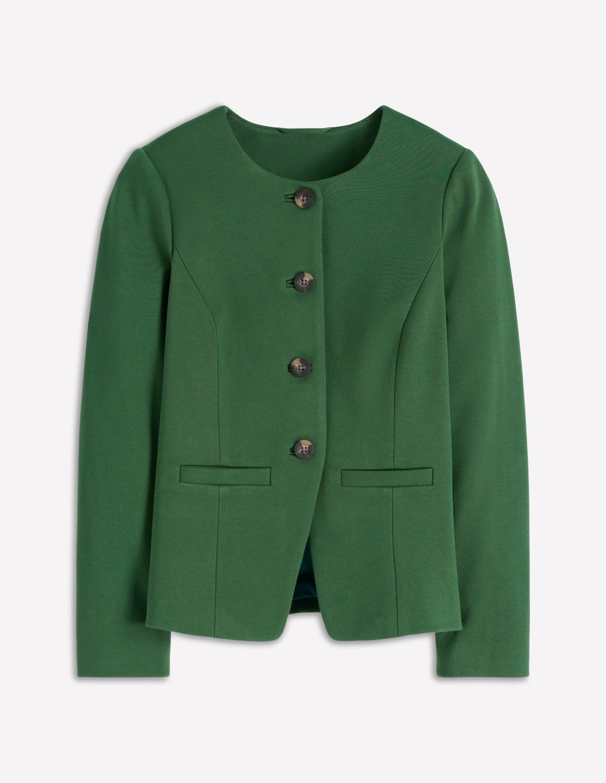 Hampstead Ponte Twill Blazer-Hunter Green - Image 6