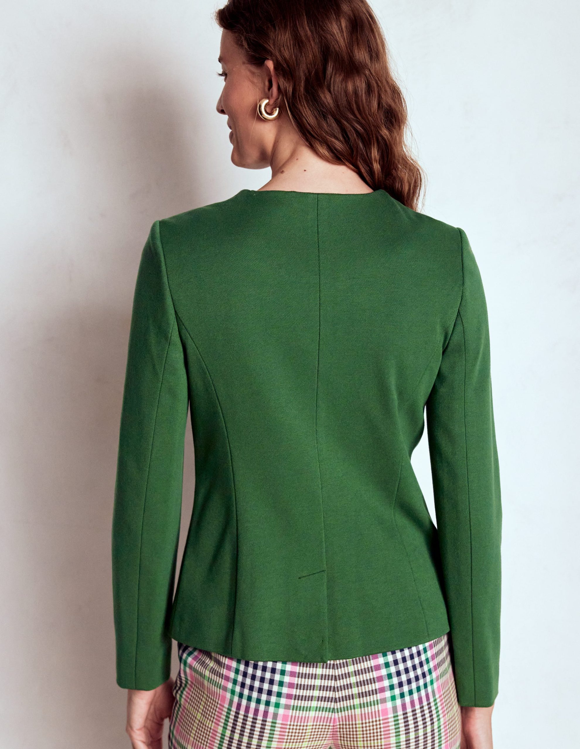 Hampstead Ponte Twill Blazer-Hunter Green - Image 3