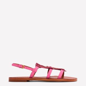 Novelty Beaded Flat Sandals-Lobster