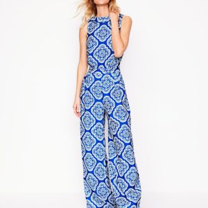 Clarissa Jumpsuit-Gallery Blue. Botanic Blush