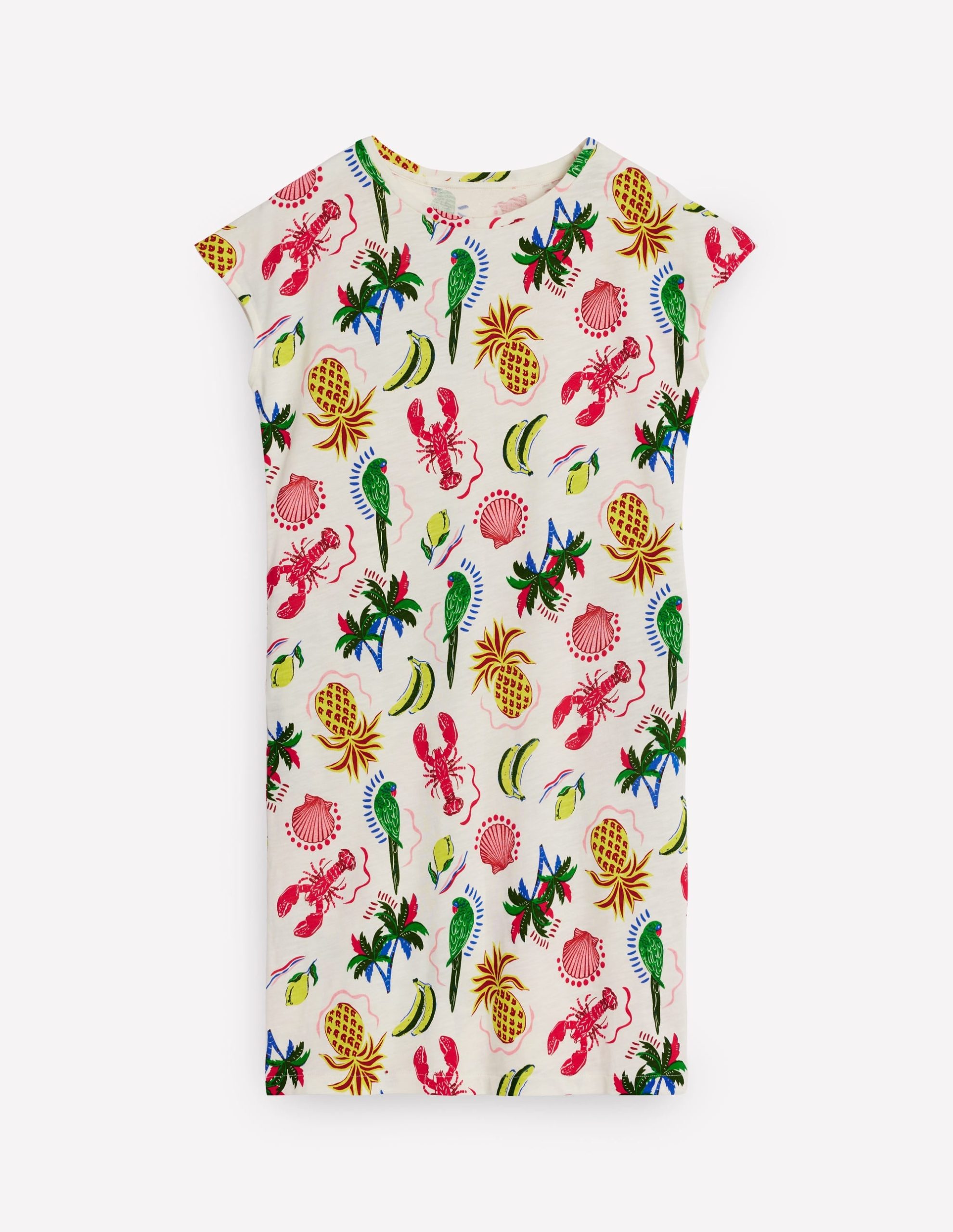 Leah Jersey T-shirt Dress-Tropical Bonanza Vine - Image 5