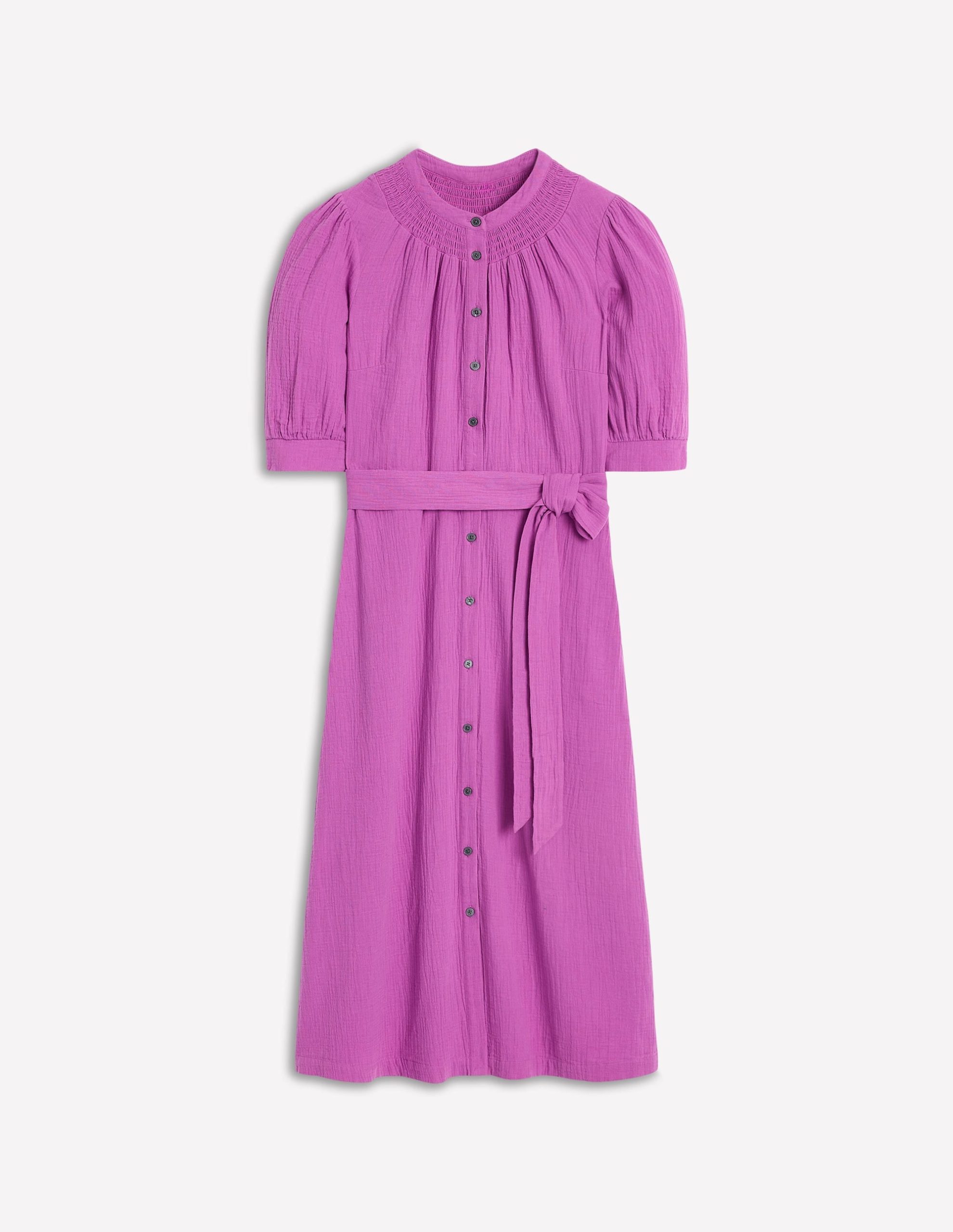 Ada Double Cloth Midi Dress-Foxglove Purple - Image 5