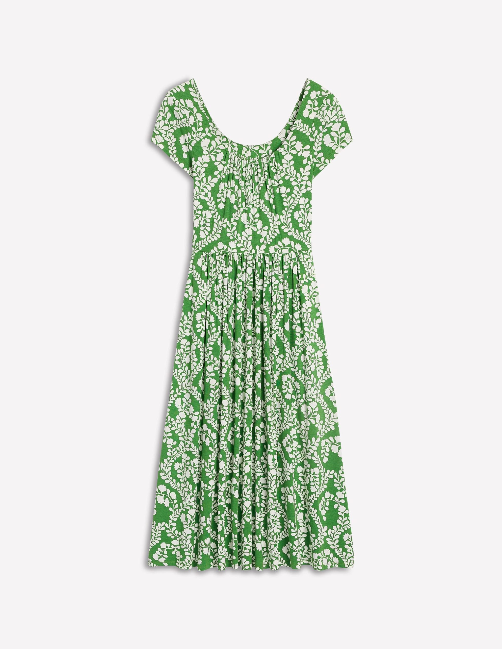 Samantha Scoop Jersey Dress-Paradise Green. Vine - Image 5