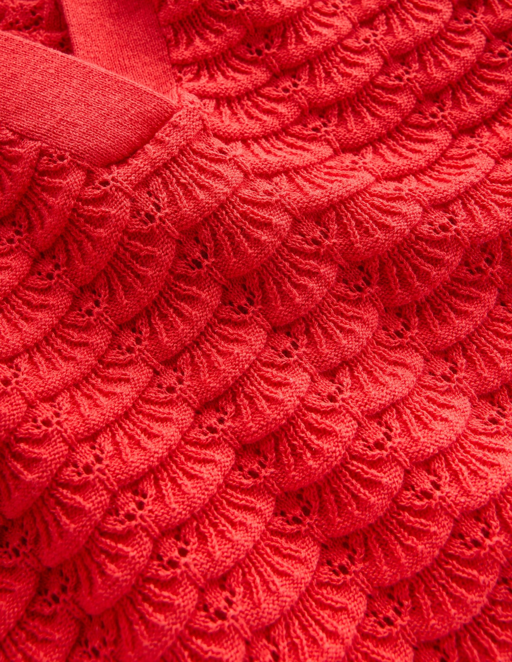 Collared Henley Sweater-Strawberry Tart Red - Image 7