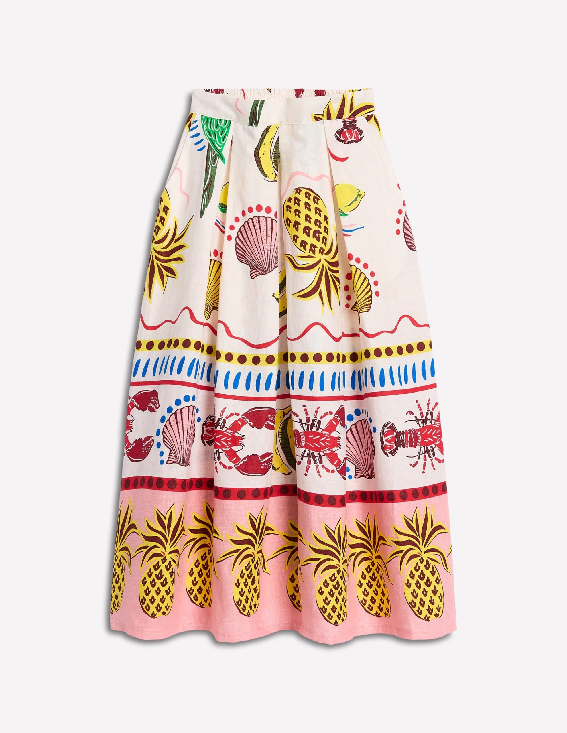 Verity Linen Midi Skirt-Multi. Tropical Bonanza - Image 6