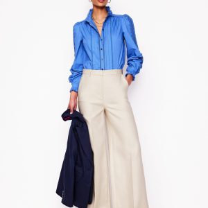 Wide Flare Pants-Sandpiper Beige
