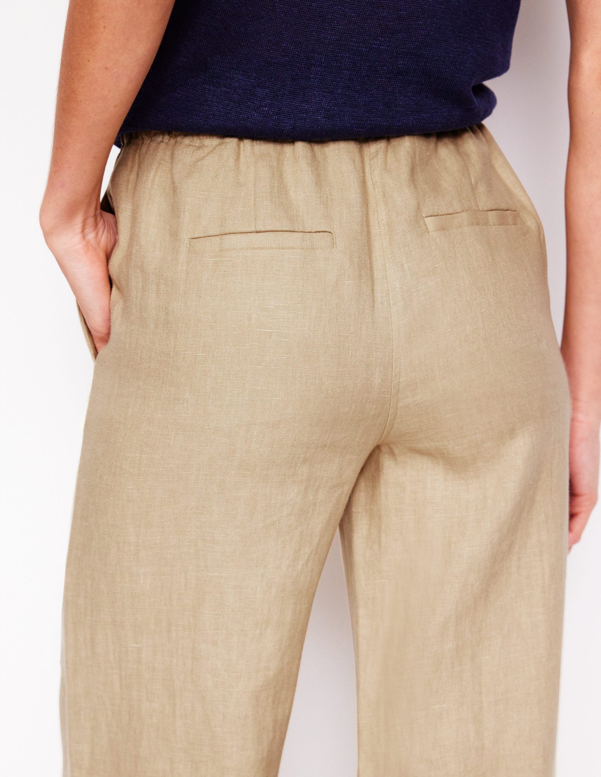Islington Linen Pants-Oatmeal - Image 2