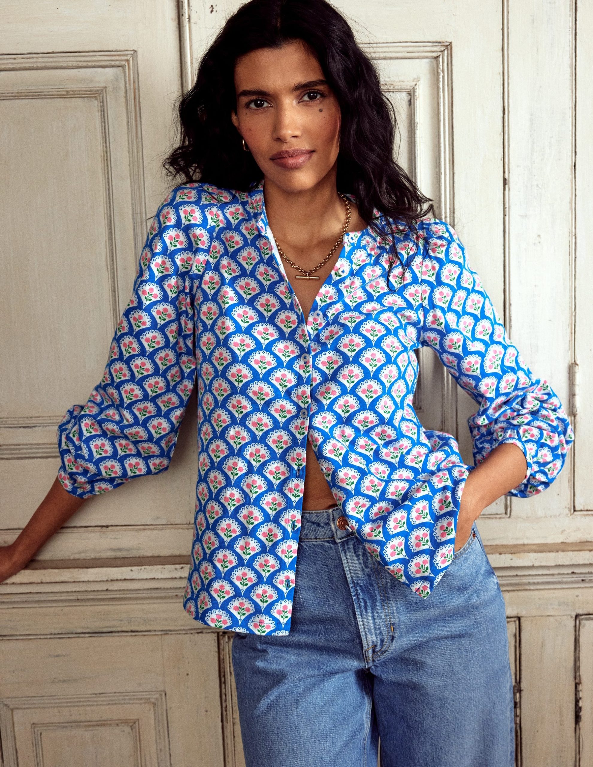 Marina Jersey Shirt-Gallery Blue. Blossom Terrace