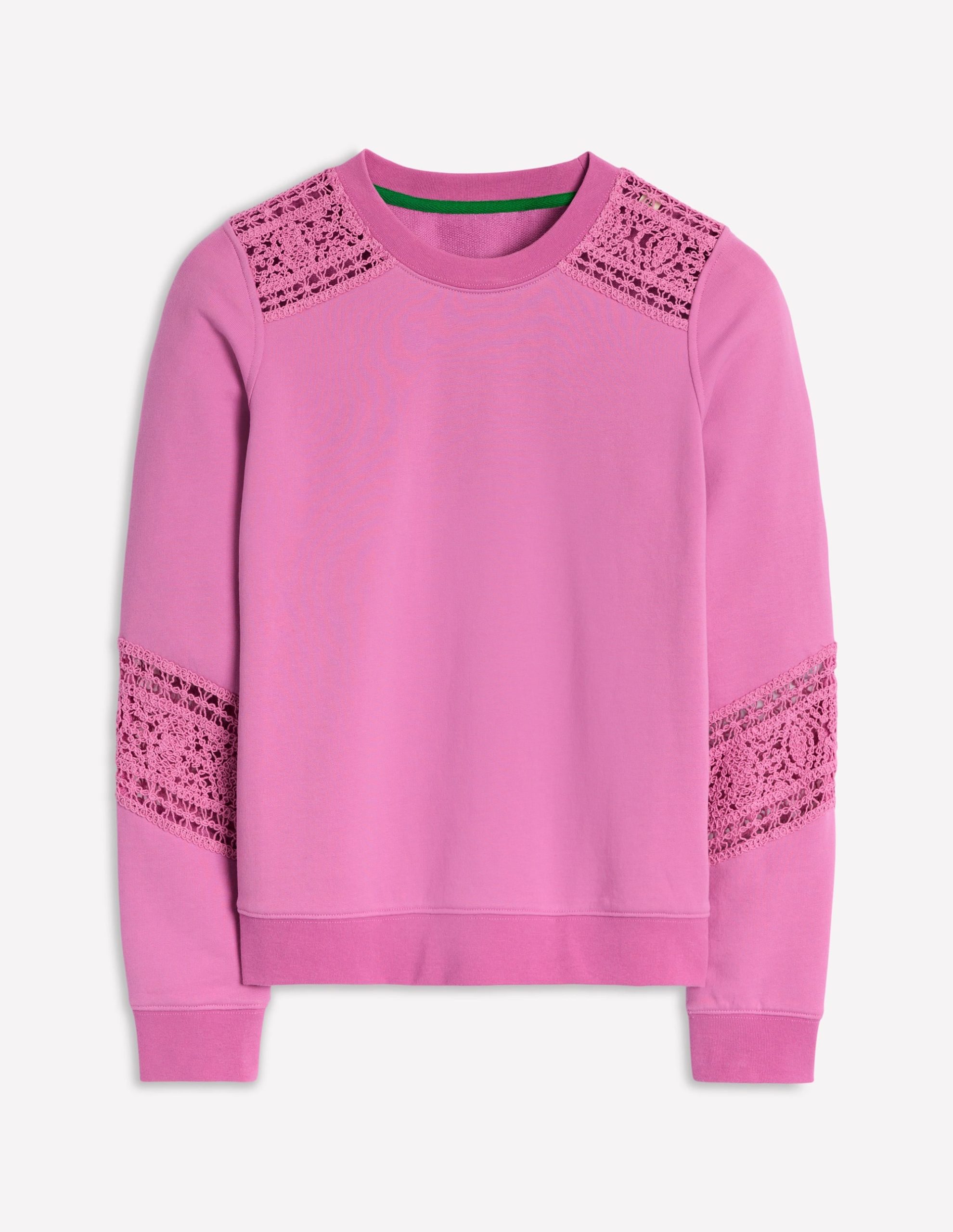 Crochet Trim Sweatshirt-Purple - Image 5