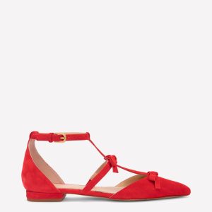 Point Bow Mary Jane-Pillarbox Red