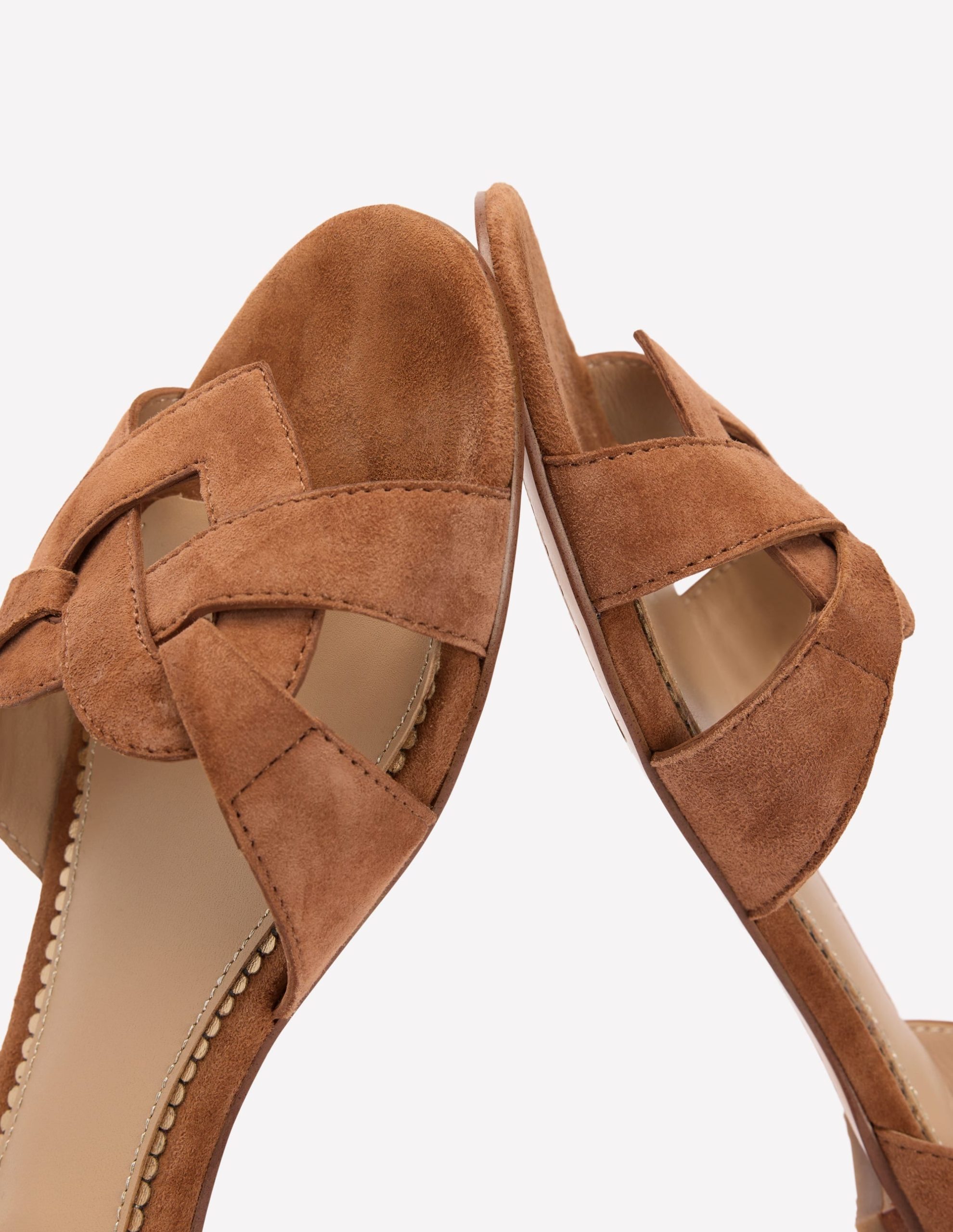 Heart Detail Flat Sandals-Tan - Image 4