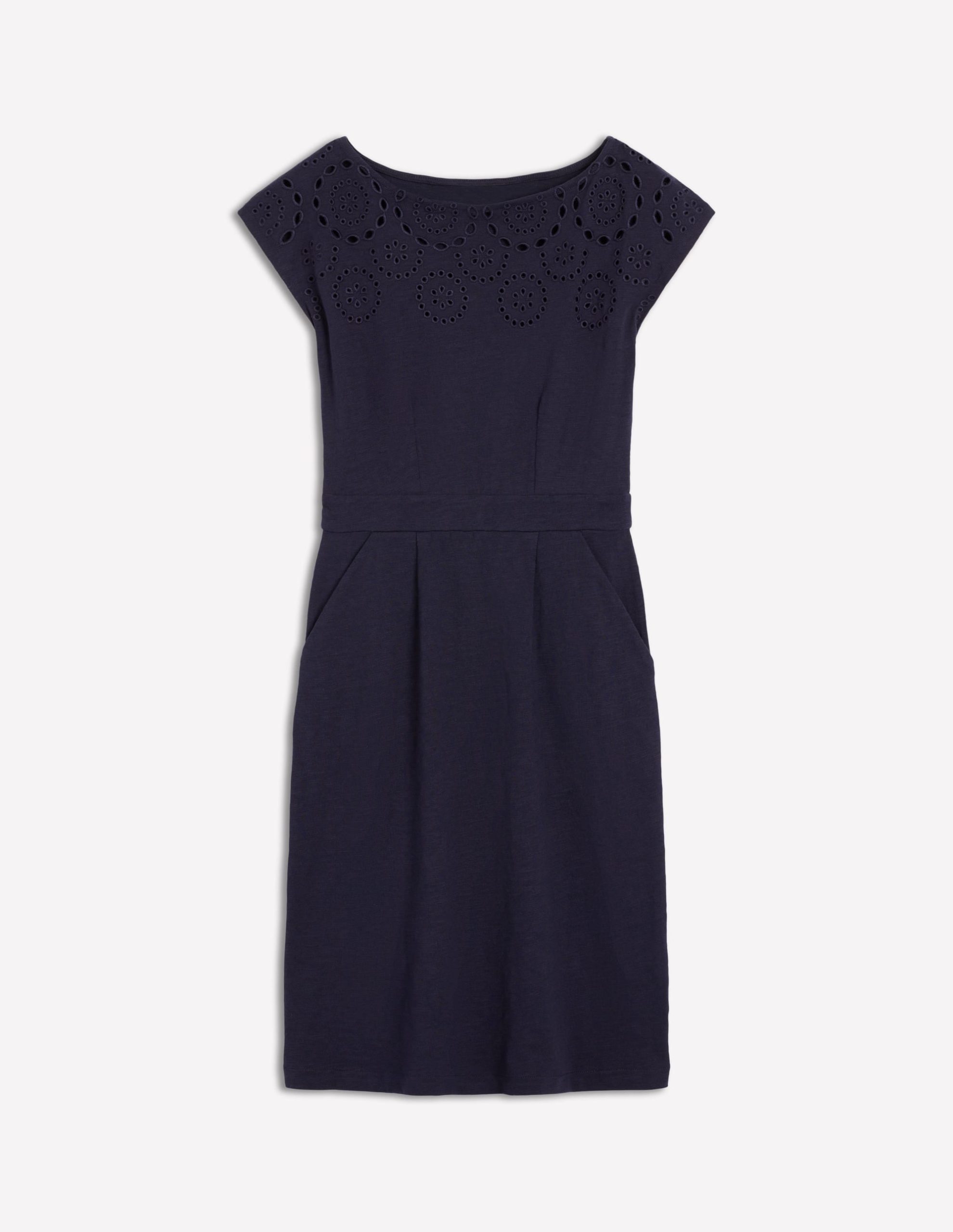 Florrie Broderie Dress-Navy - Image 5