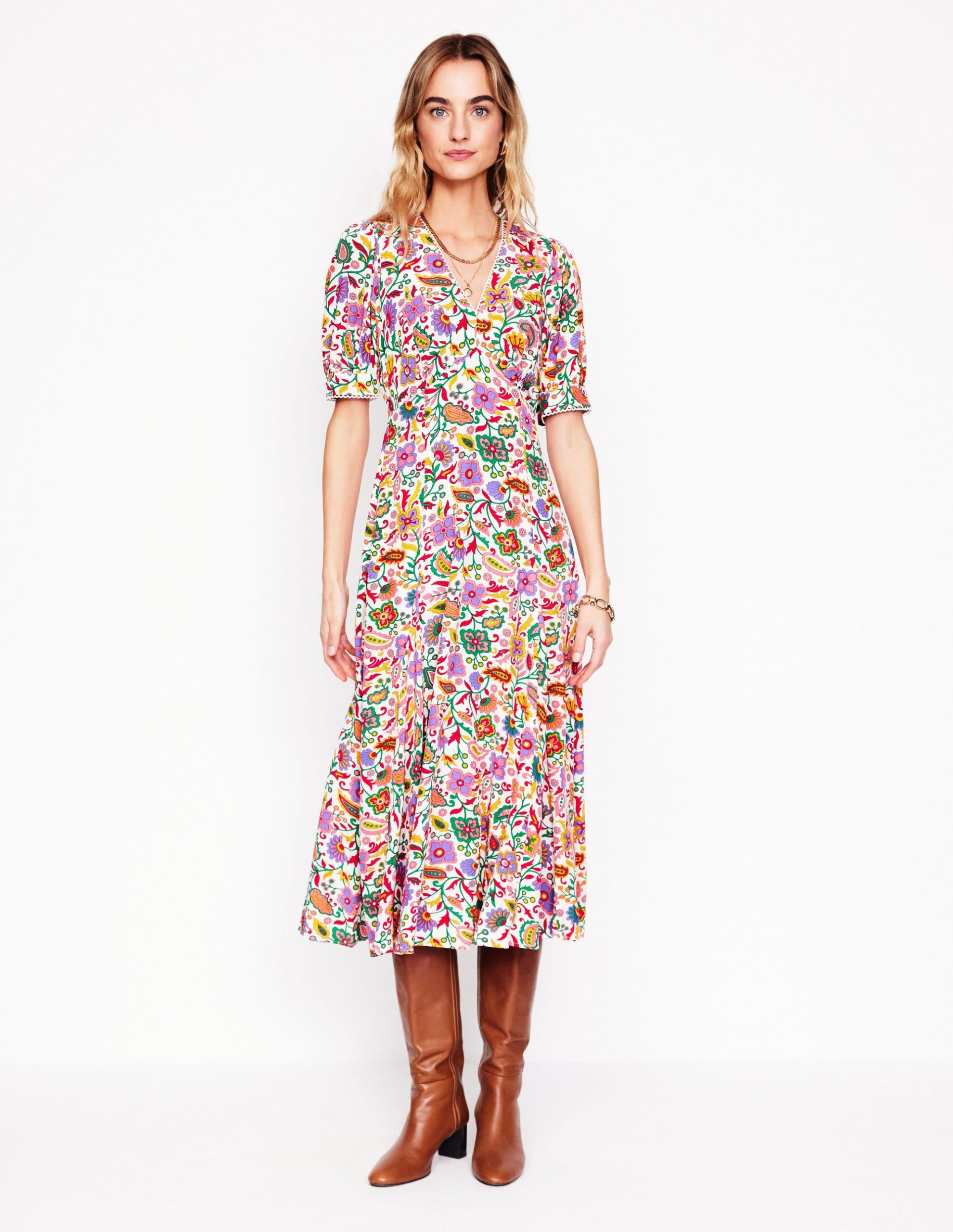 Rosie Godet Tea Dress-Multi. Oriental Paradise - Image 7